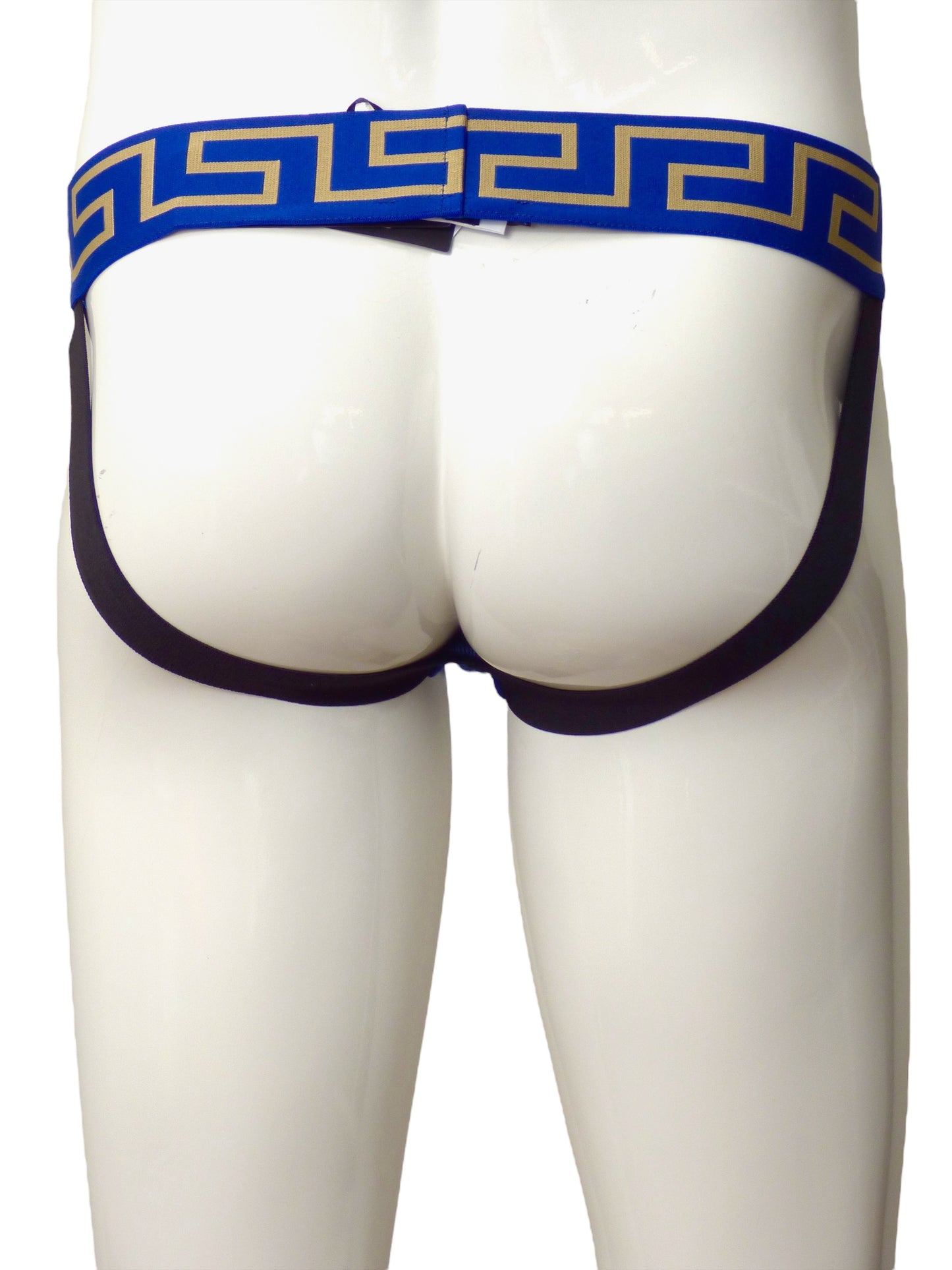 VERSACE- NIB Blue Greca Border Jock Strap, Multiple Sizes Available