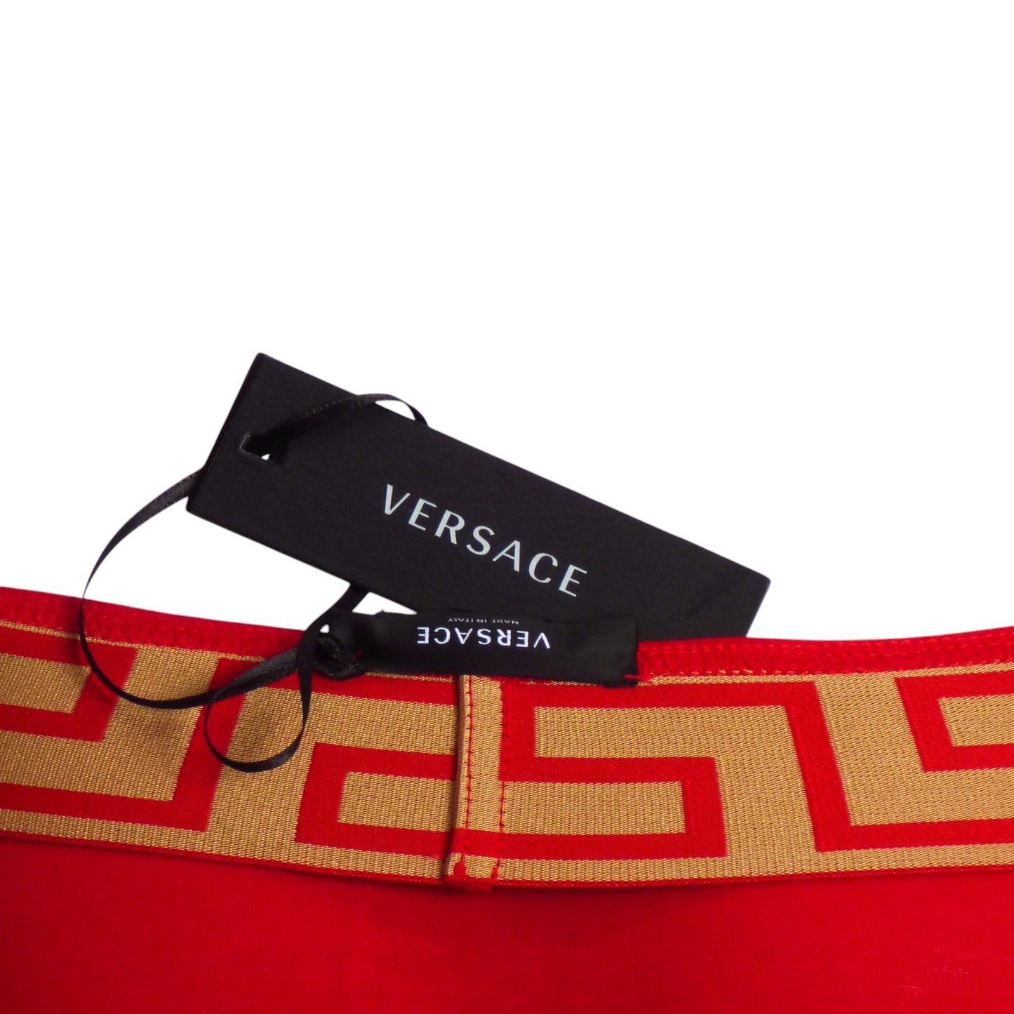 VERSACE- NIB Red Low Rise Trunk, Size Smaill