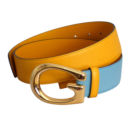 GUCCI -NWT Two Tone Leather Belt, Multiple Sizes Available