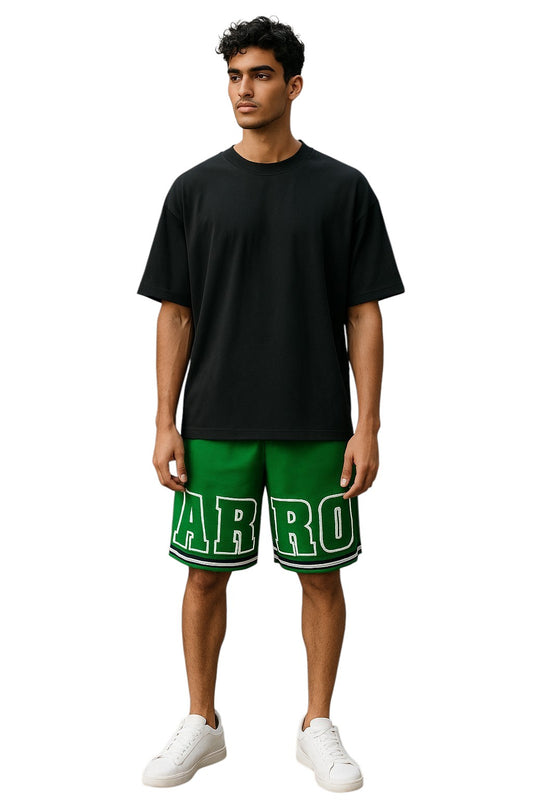 BARROW- NWT Green Graphic Print Gym Shorts, Size Medium