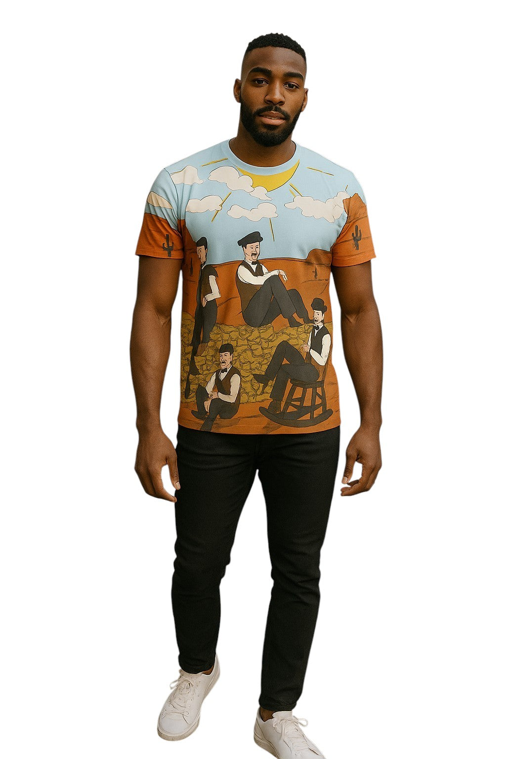 DOLCE & GABBANA- Graphic Print T-Shirt, Size Large