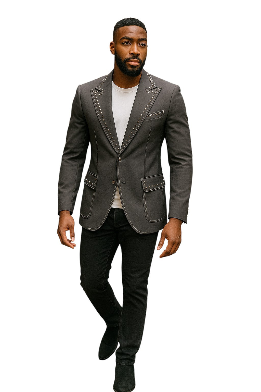 GUCCI- NWT 2023 Grey Fluid Drill Blazer, Size Medium