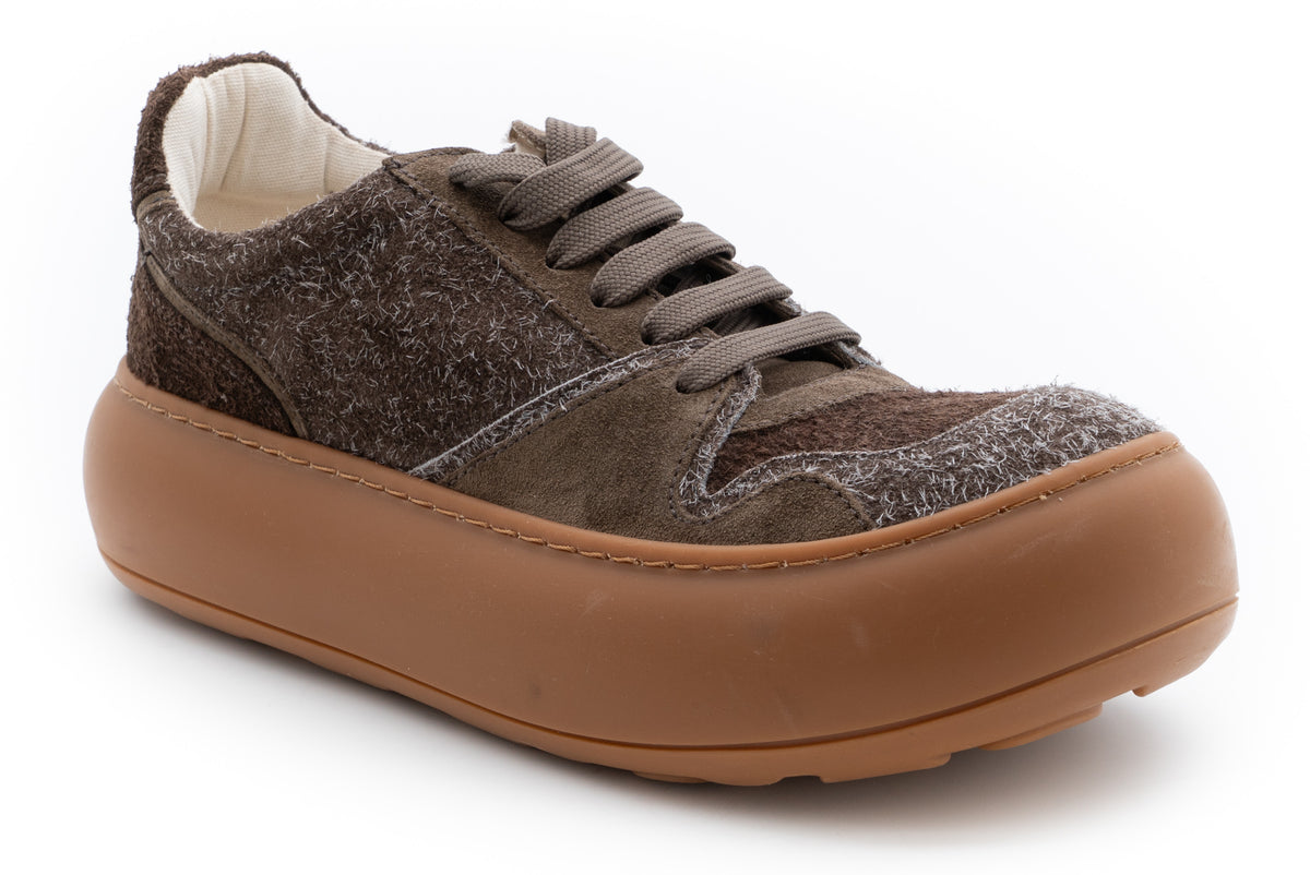 MOSCHINO COUTURE! - Suede Sneakers, Brown, Size 41