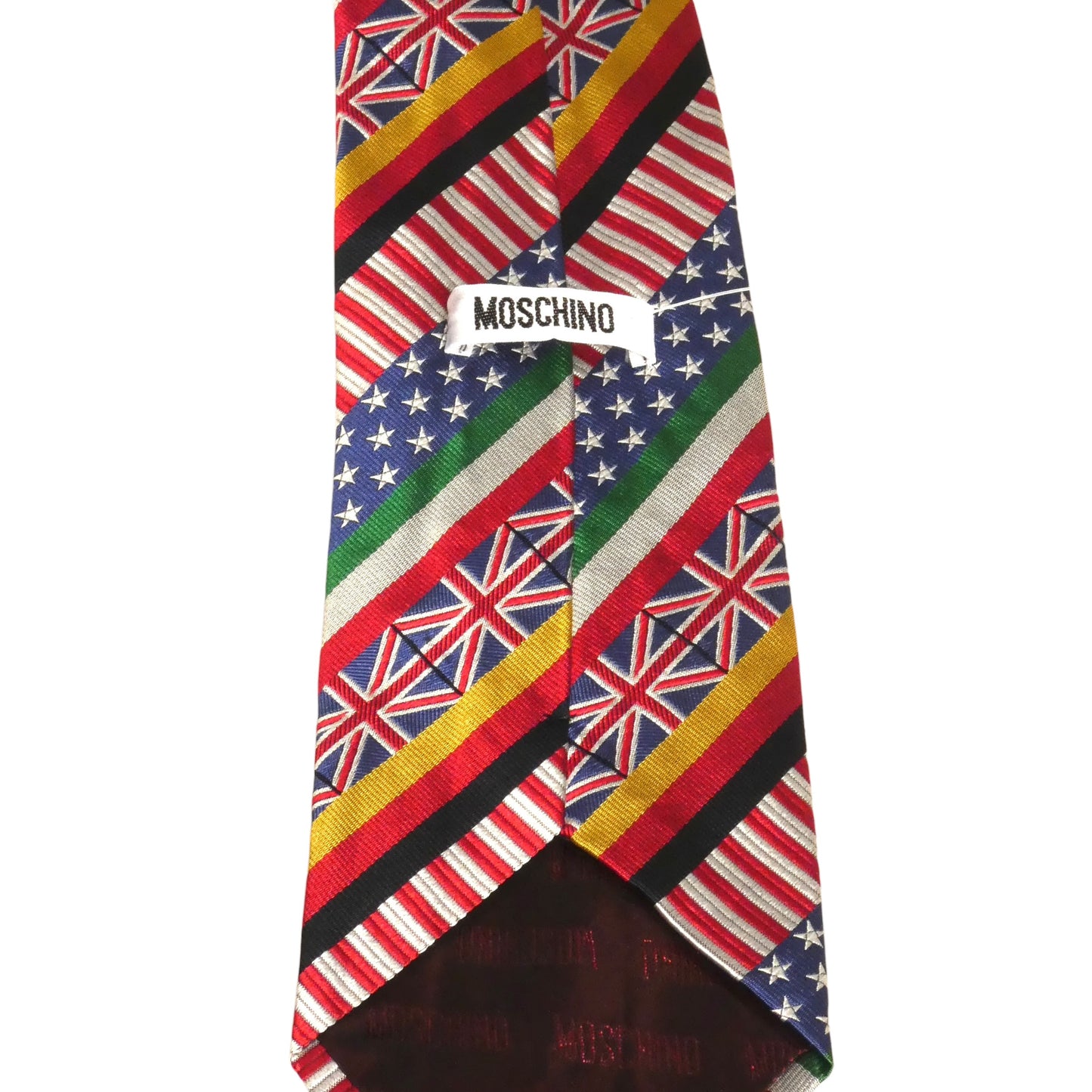 MOSCHINO - 1990s Brocade Flag Tie