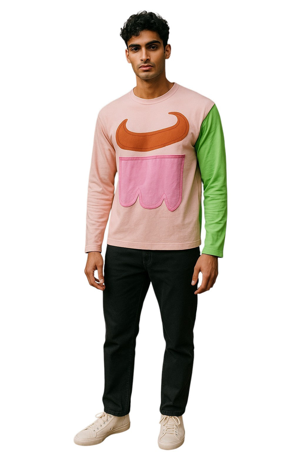 COMME DES GARCONS SHIRT BOYS- 2018 Applique L/S T-Shirt, Size Small