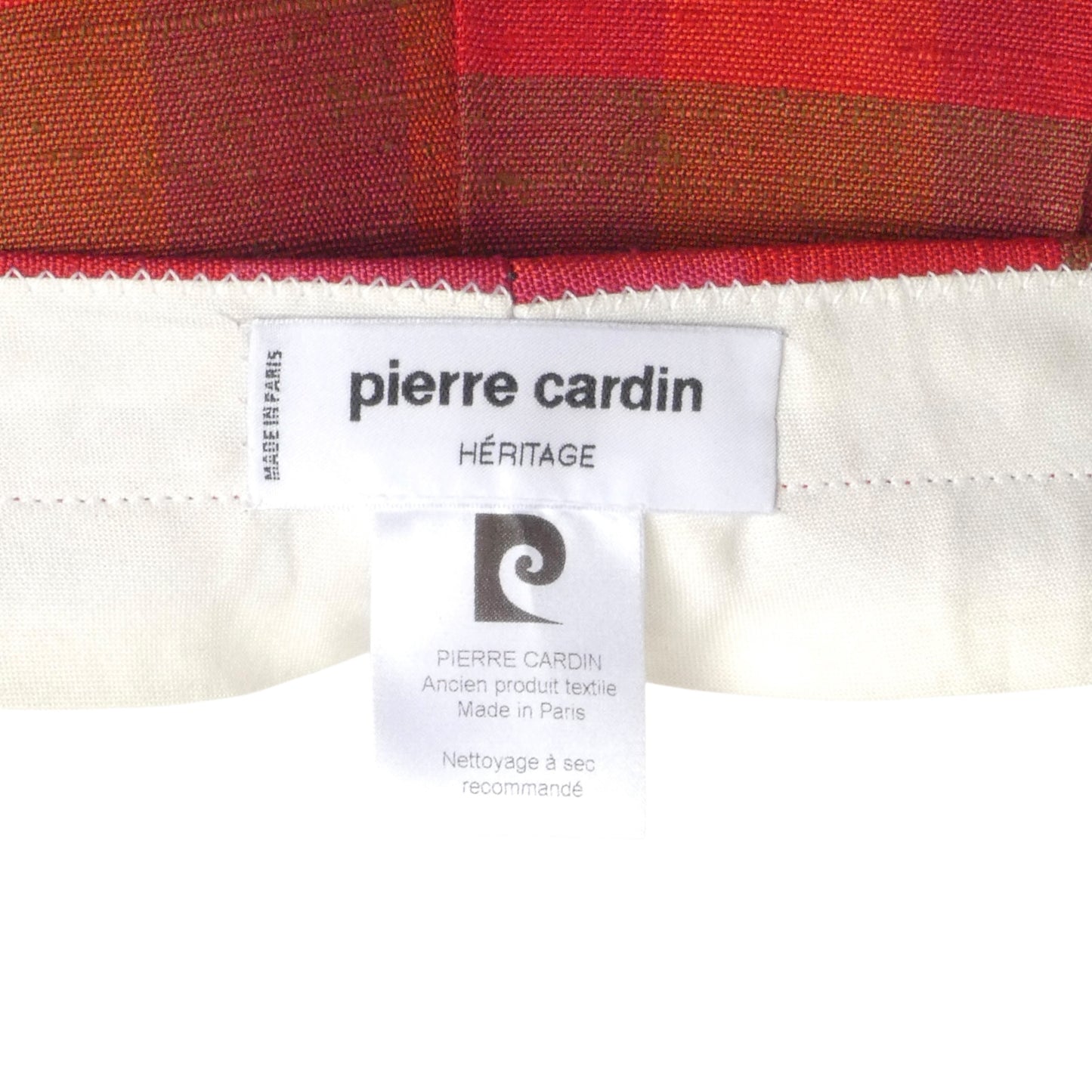 PIERRE CARDIN - 1970s Pink & Red Shantung Slacks, Waist-30