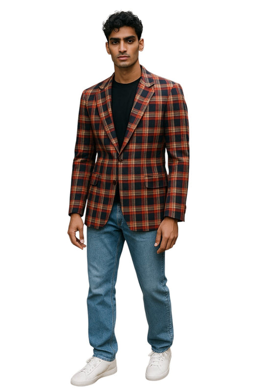 VIVIENNE WESTWOOD- Plaid Wool Blazer, Size Large