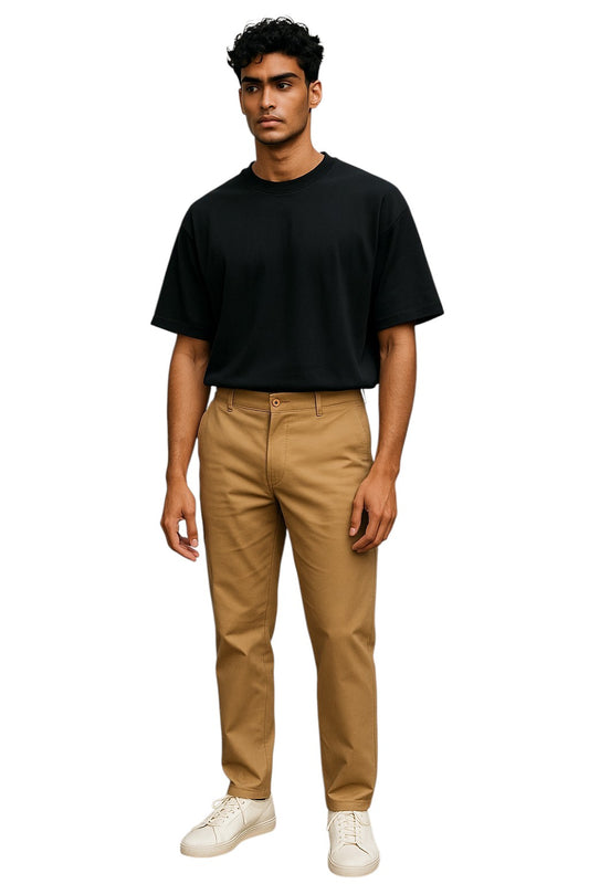 VERSACE- NWT Khaki Cotton Twill Trousers, Waist 40"