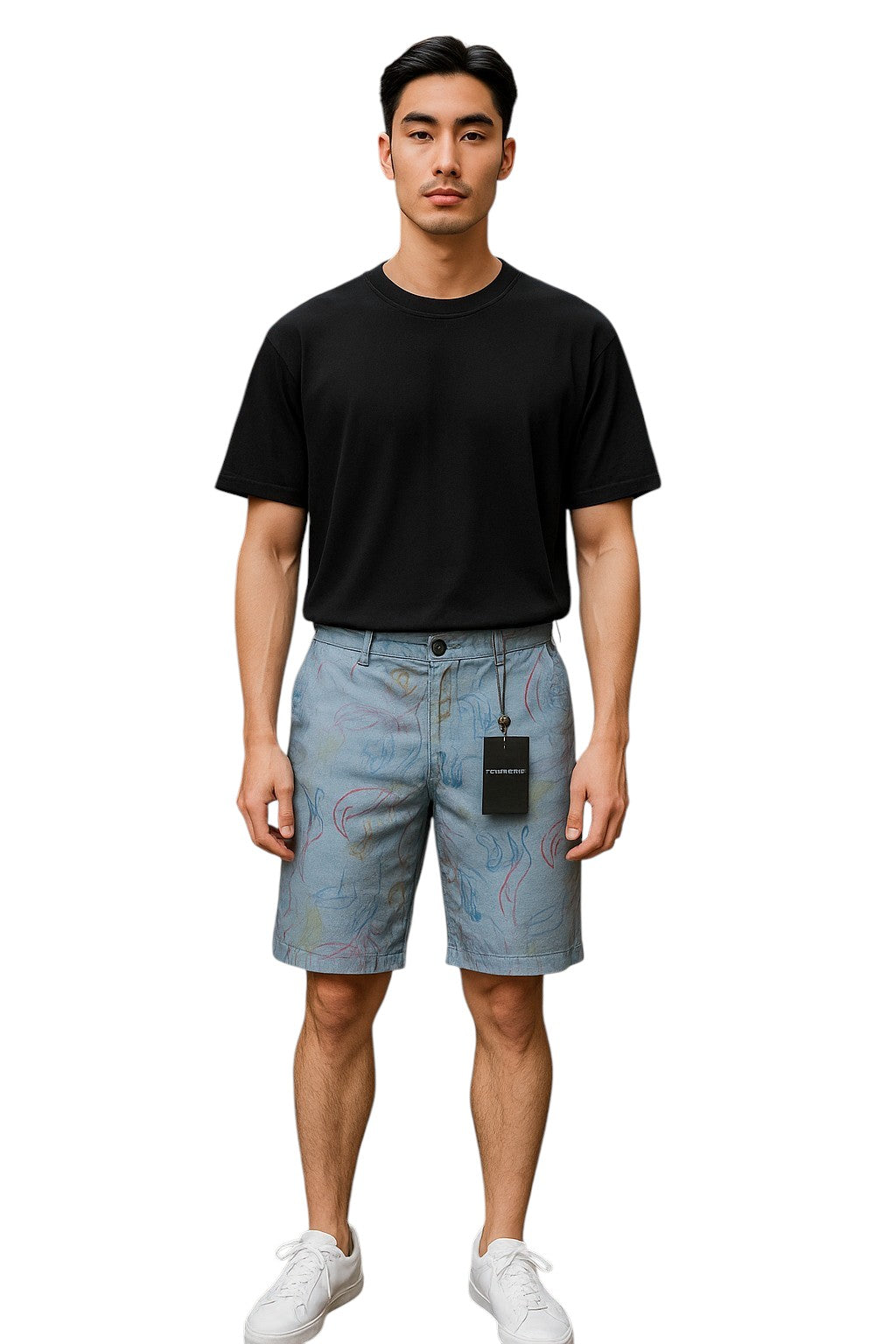 VIKTOR & ROLF- NWT Graphic Cotton Print Shorts, Size XL