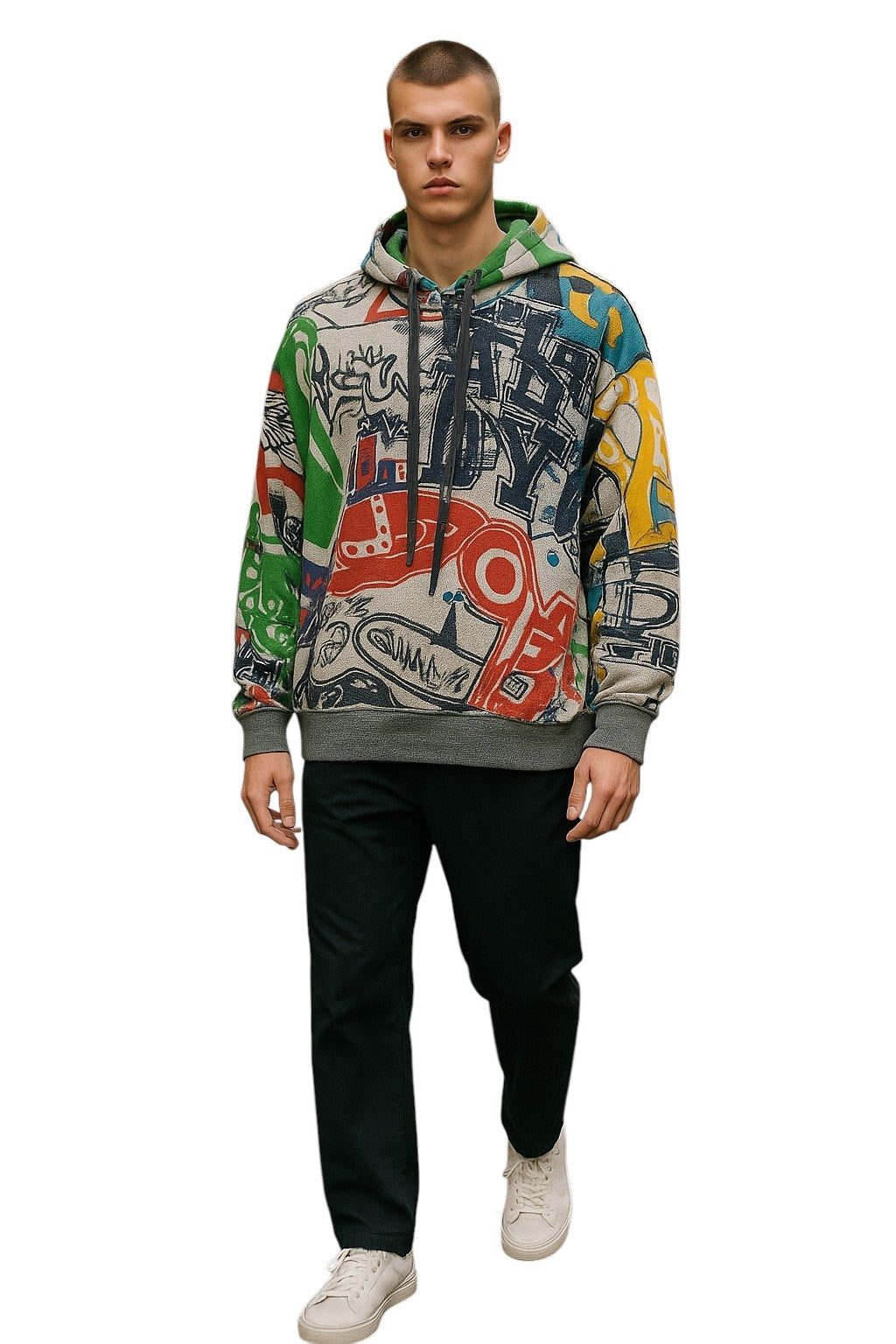 VIVIENNE WESTWOOD- NWT Graphic Print Cotton Hoodie, Size XL