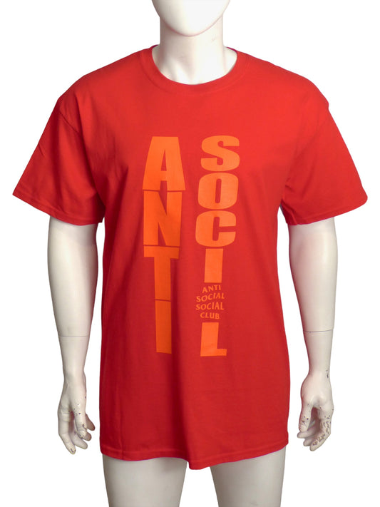 ANTI SOCIAL SOCIAL CLUB- NWT Red Graphic Print T-Shirt, Size Large