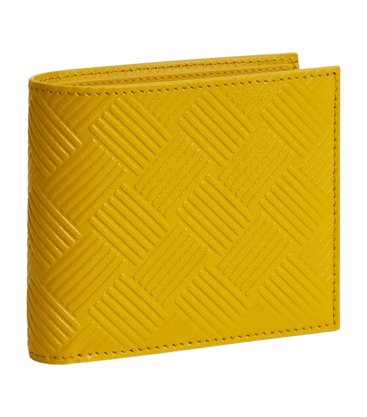 BOTTEGA VENETA-2022 Yellow Embossed Wallet