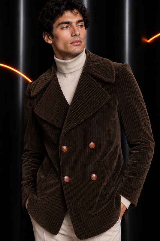 PIERRE CARDIN - 1970s Corduroy Jacket, Small