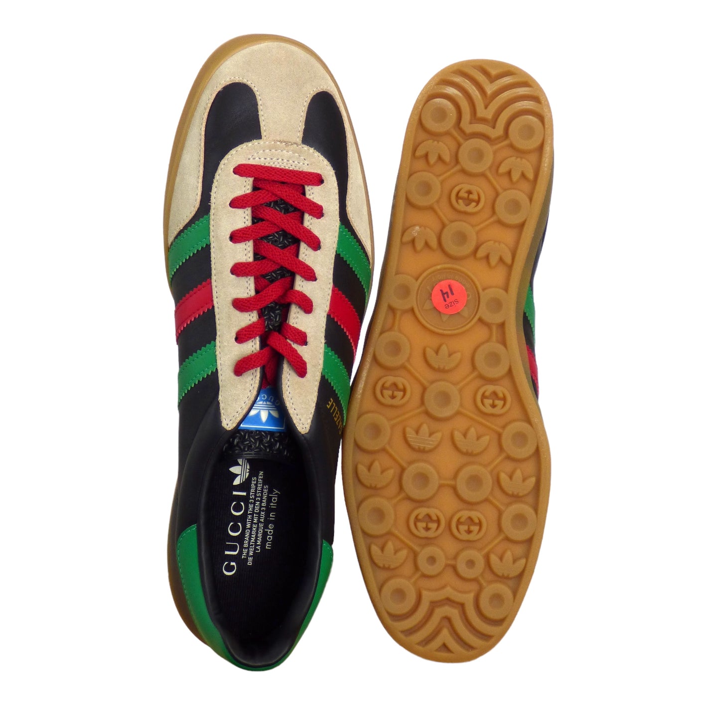 GUCCI x ADIDAS-2022 NIB Gazelle Sneakers, Size- 14