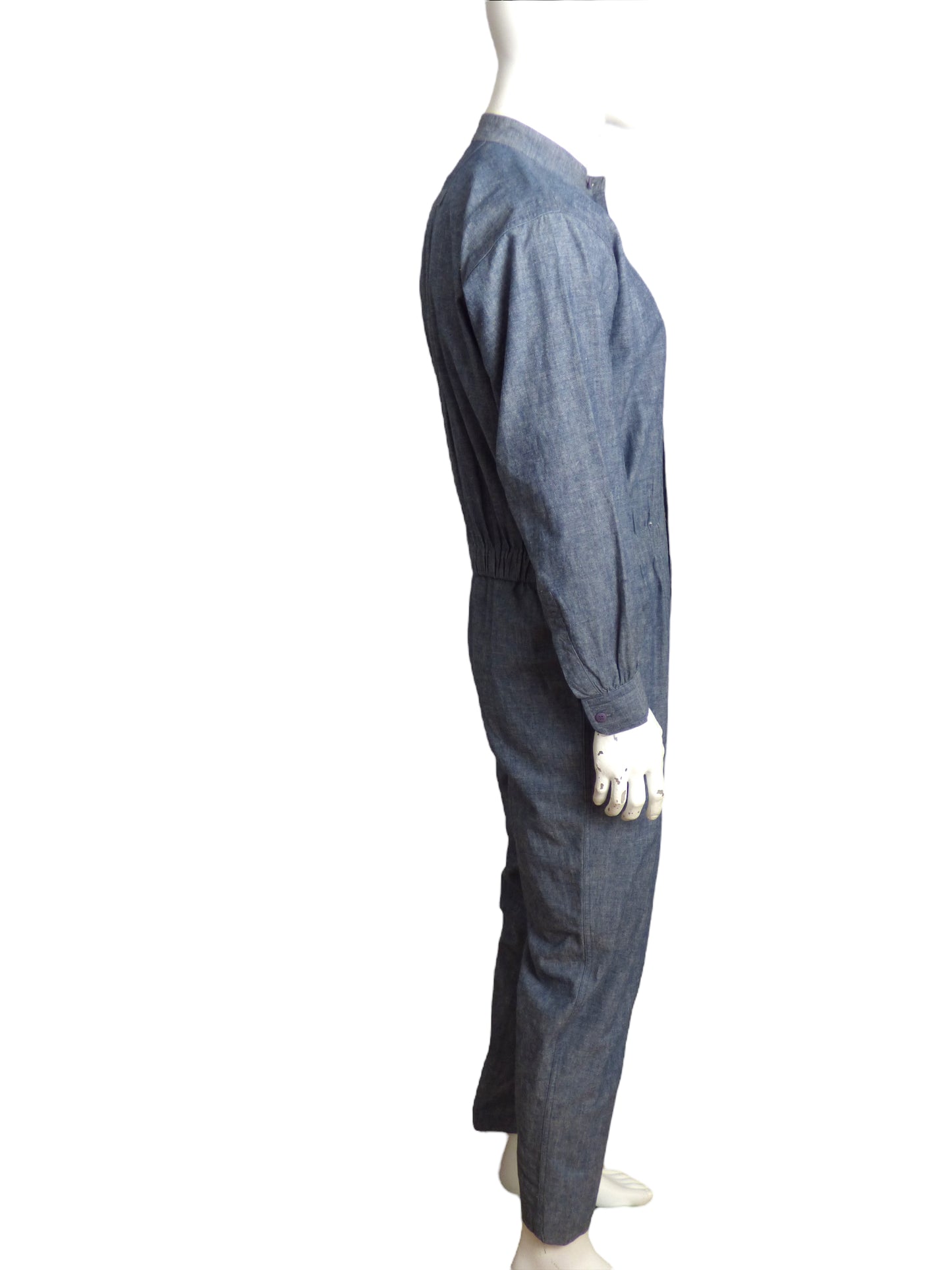 ISSEY MIYAKE- 1980s Blue Cotton Coveralls, Size Small