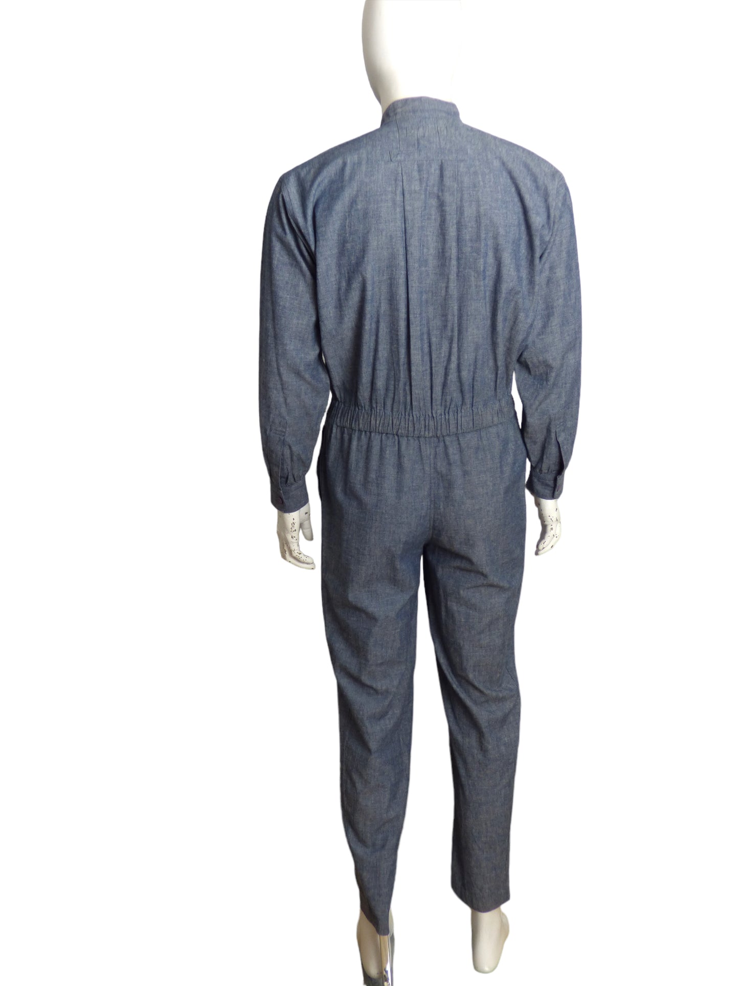 ISSEY MIYAKE- 1980s Blue Cotton Coveralls, Size Small