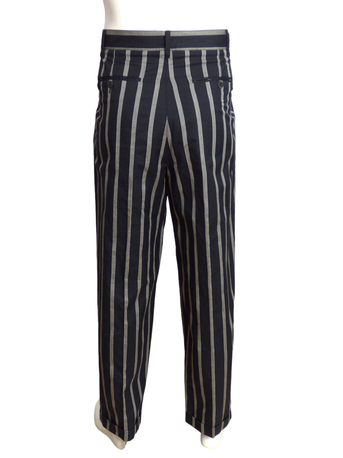 CLAUDE MONTANA-1990s Pinstripe Pants, W-32