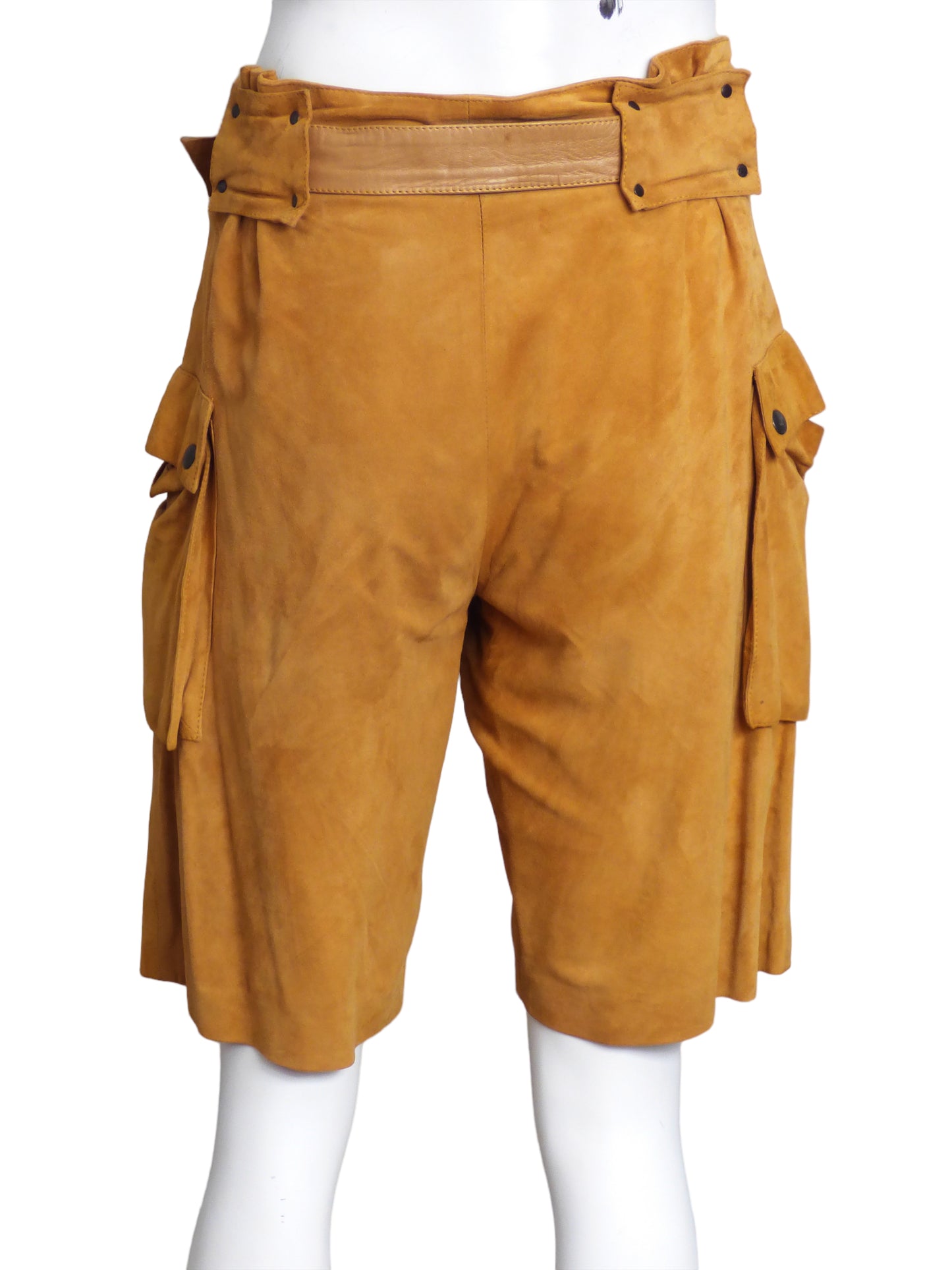 1980s Camel Suede Shorts, Waist-34