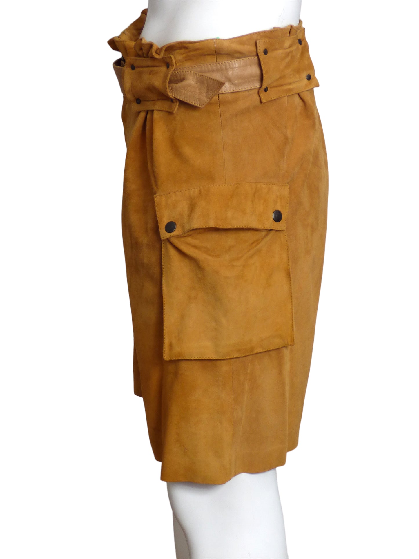 1980s Camel Suede Shorts, Waist-34