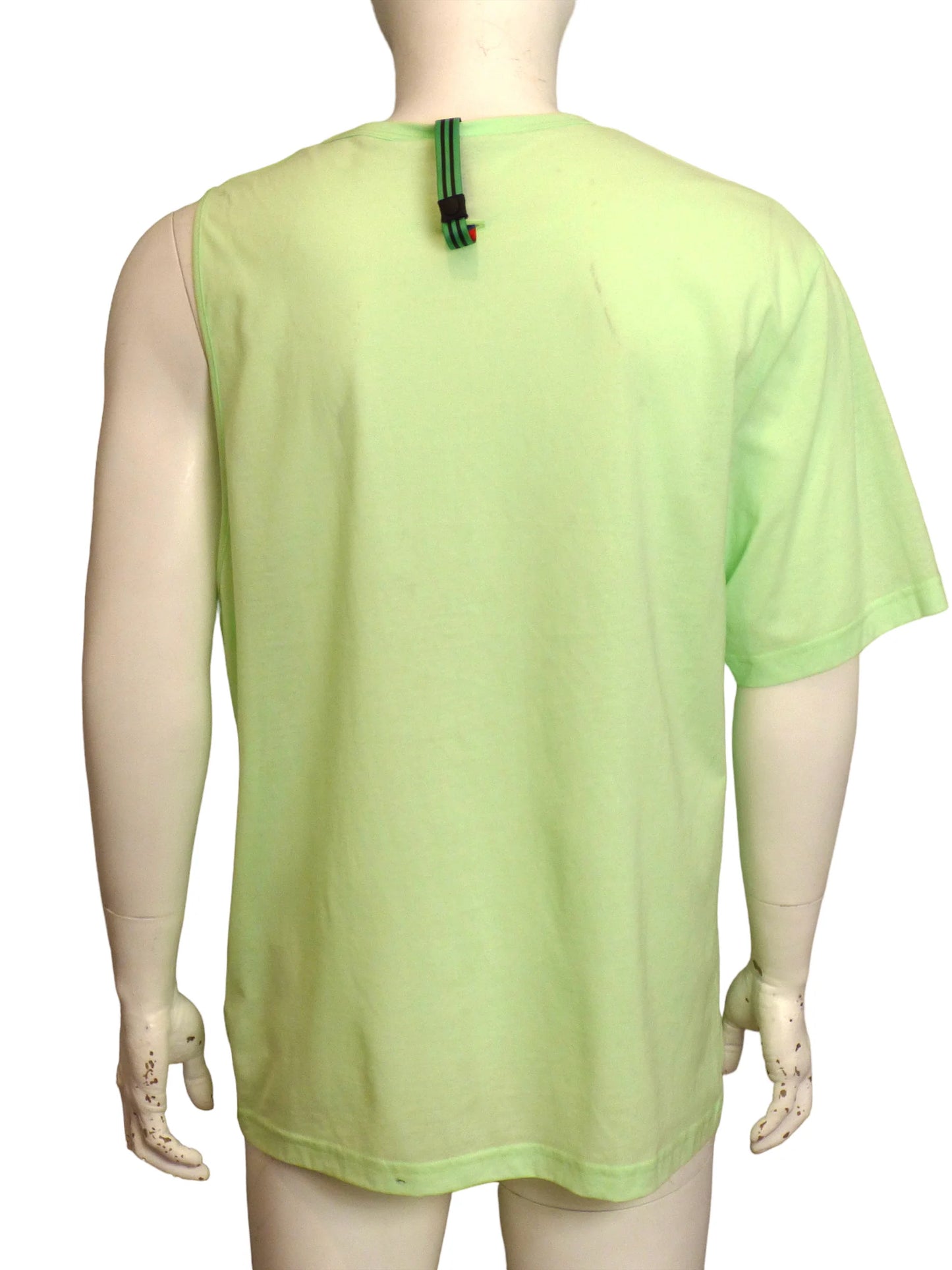 Y-3 x ADIDAS-Green One Sleeve T-Shirt, Size Medium