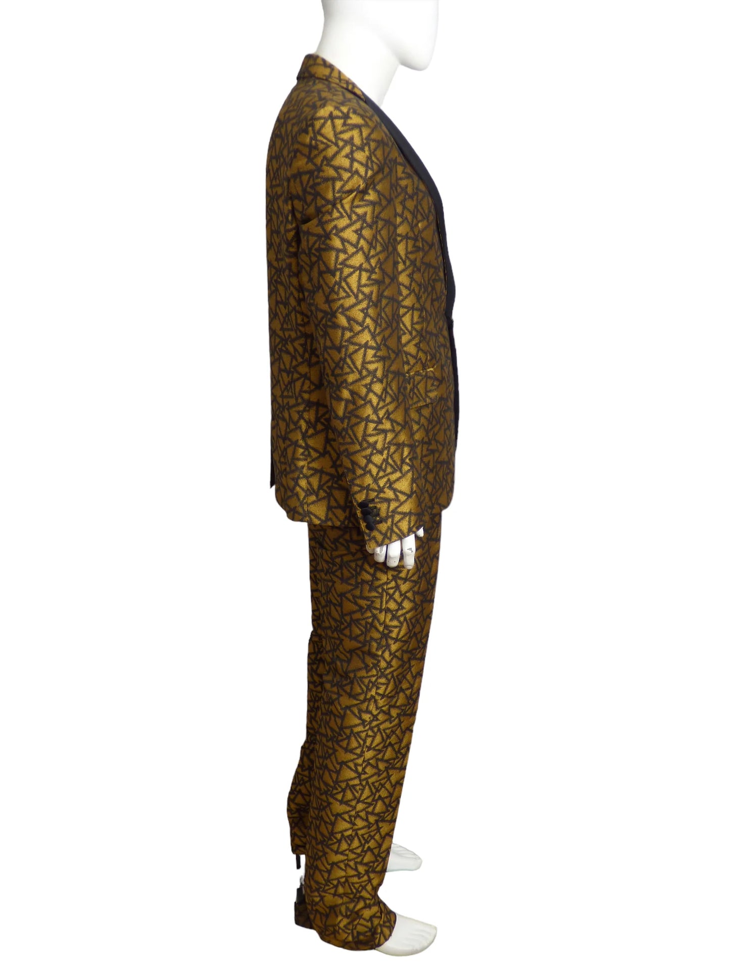 MOSCHINO COUTURE!-2021 Gold Brocade Tuxedo, Multiple Sizes