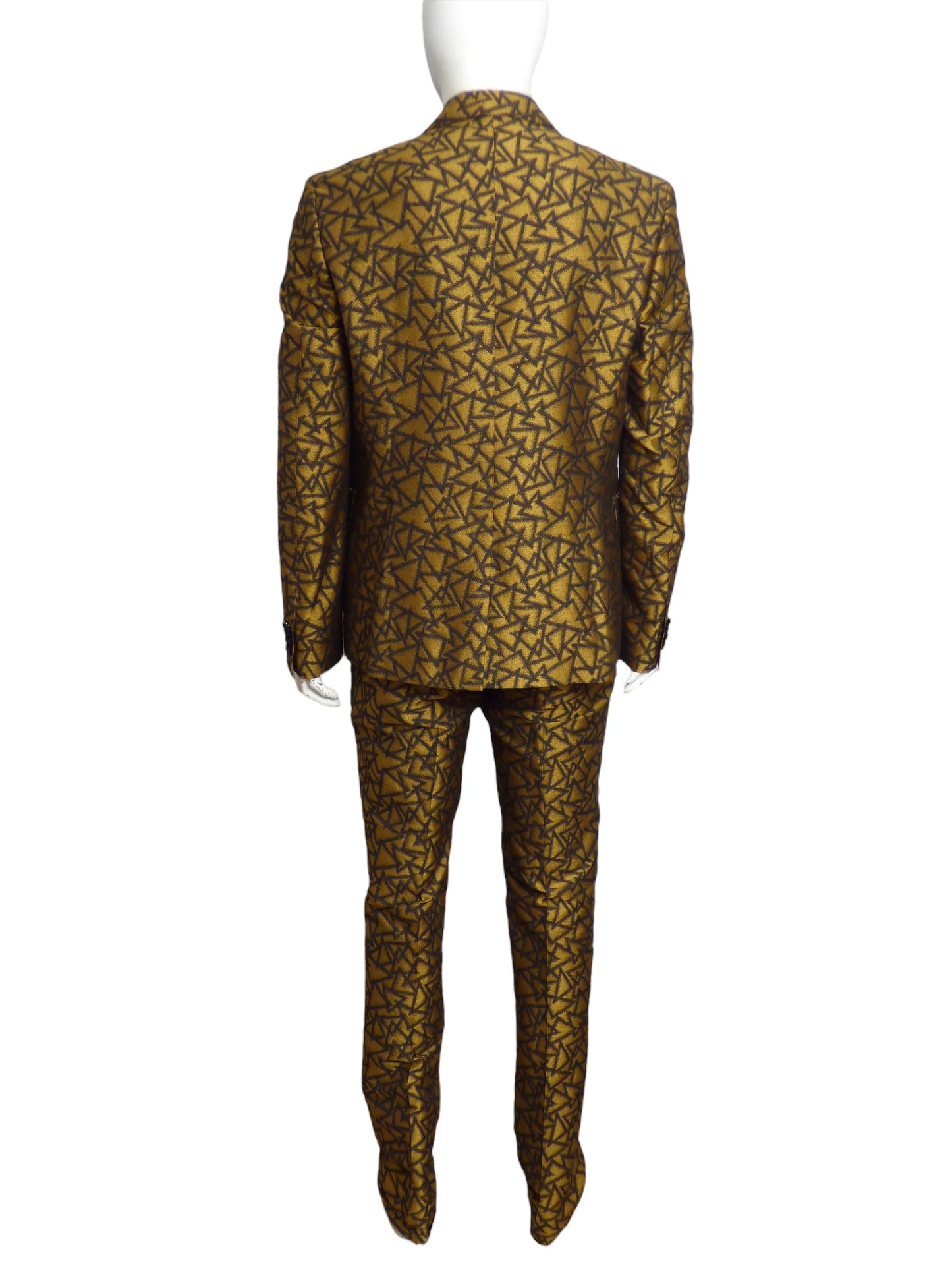 MOSCHINO COUTURE!-2021 Gold Brocade Tuxedo, Multiple Sizes