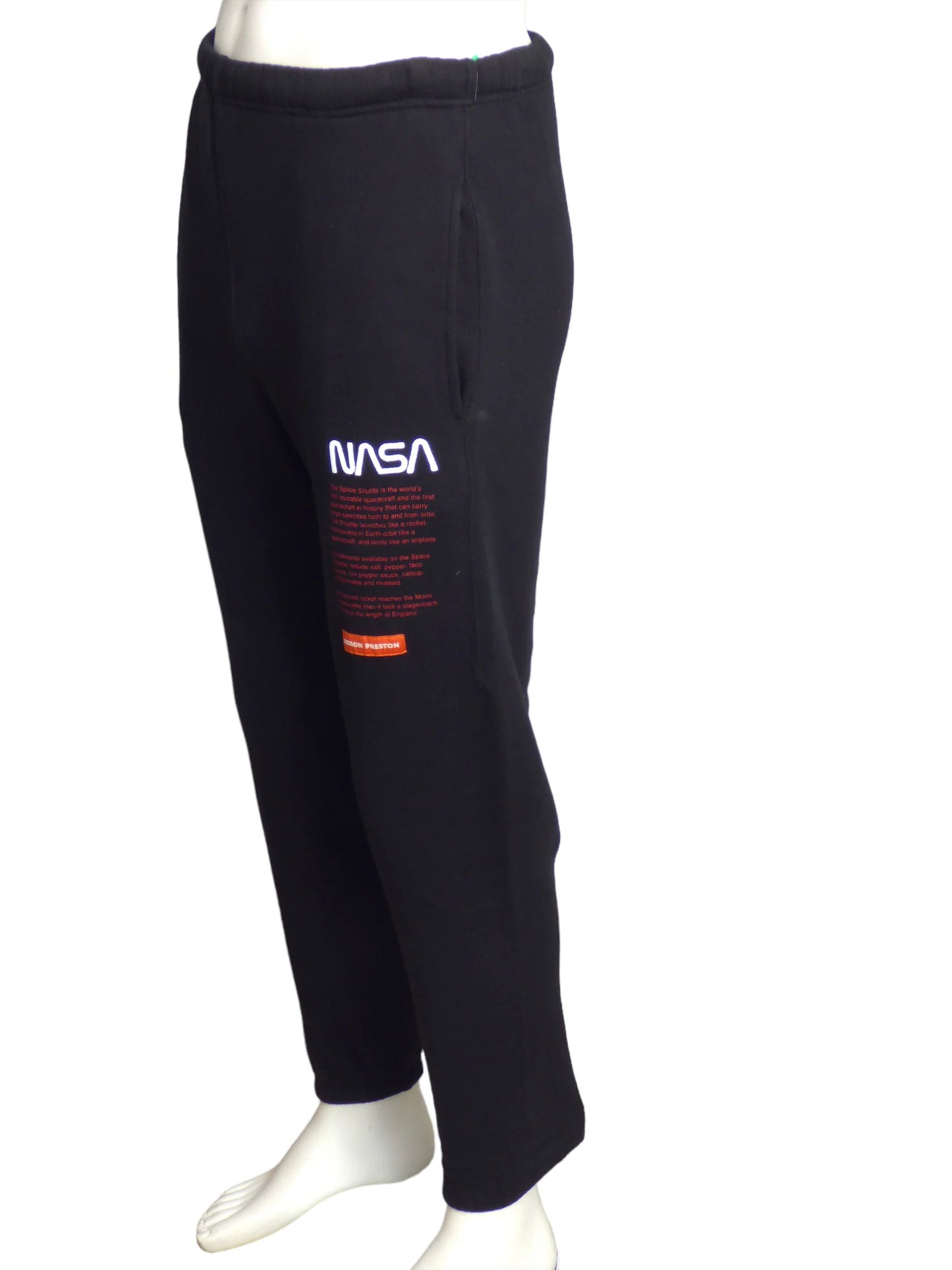 HERON PRESTON X NASA - NWT 2018 Black Cotton Joggers, Size-Small