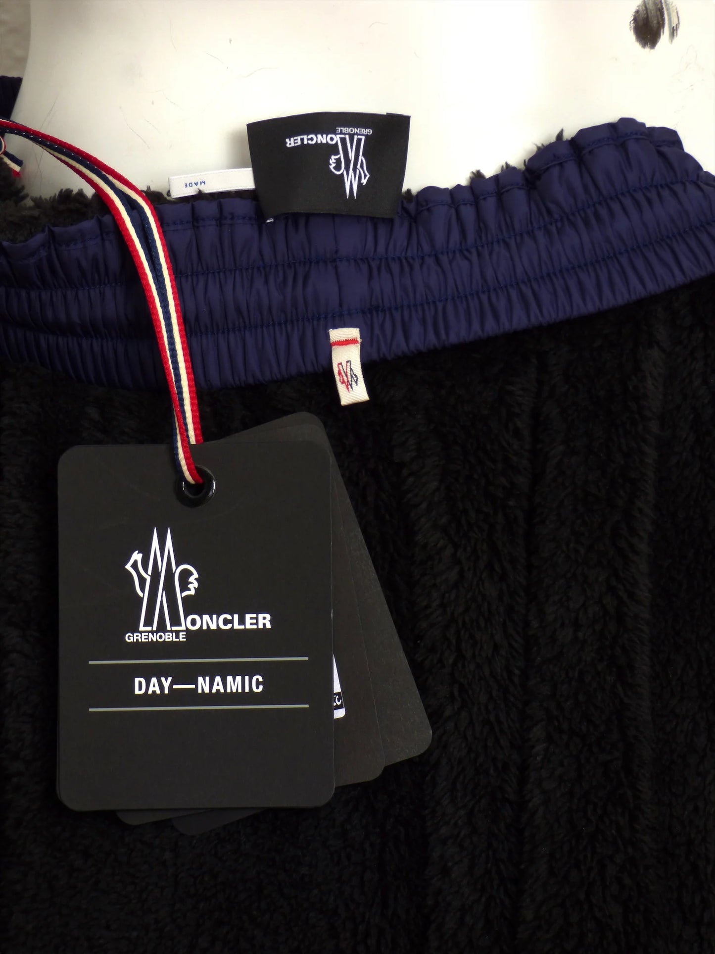 MONCLER GRENOBLE-2022  NWT Black & Purple Fleece Shorts, Size XXL