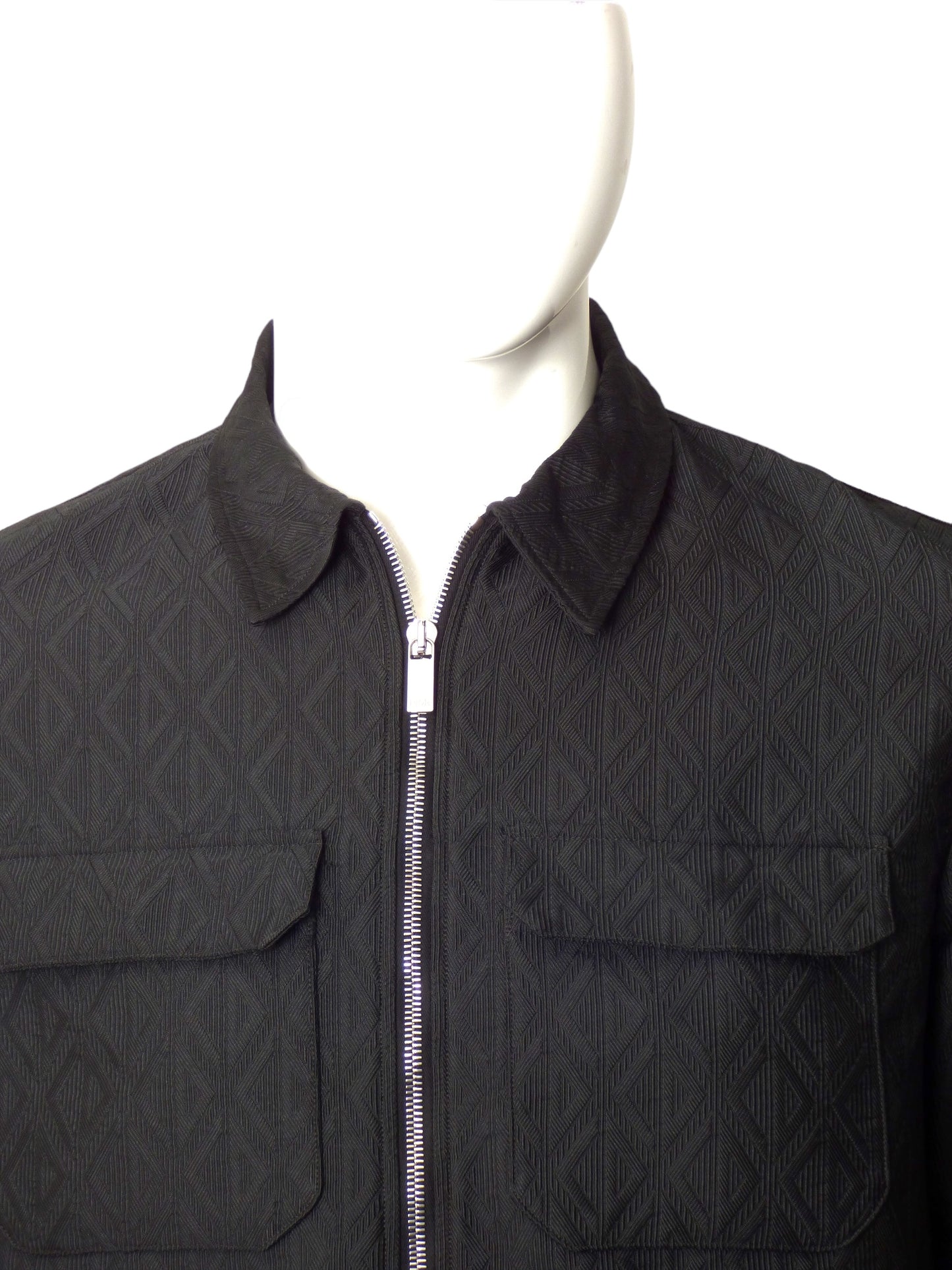 DIOR- Black Brocade Logo Jacket, Size Medium