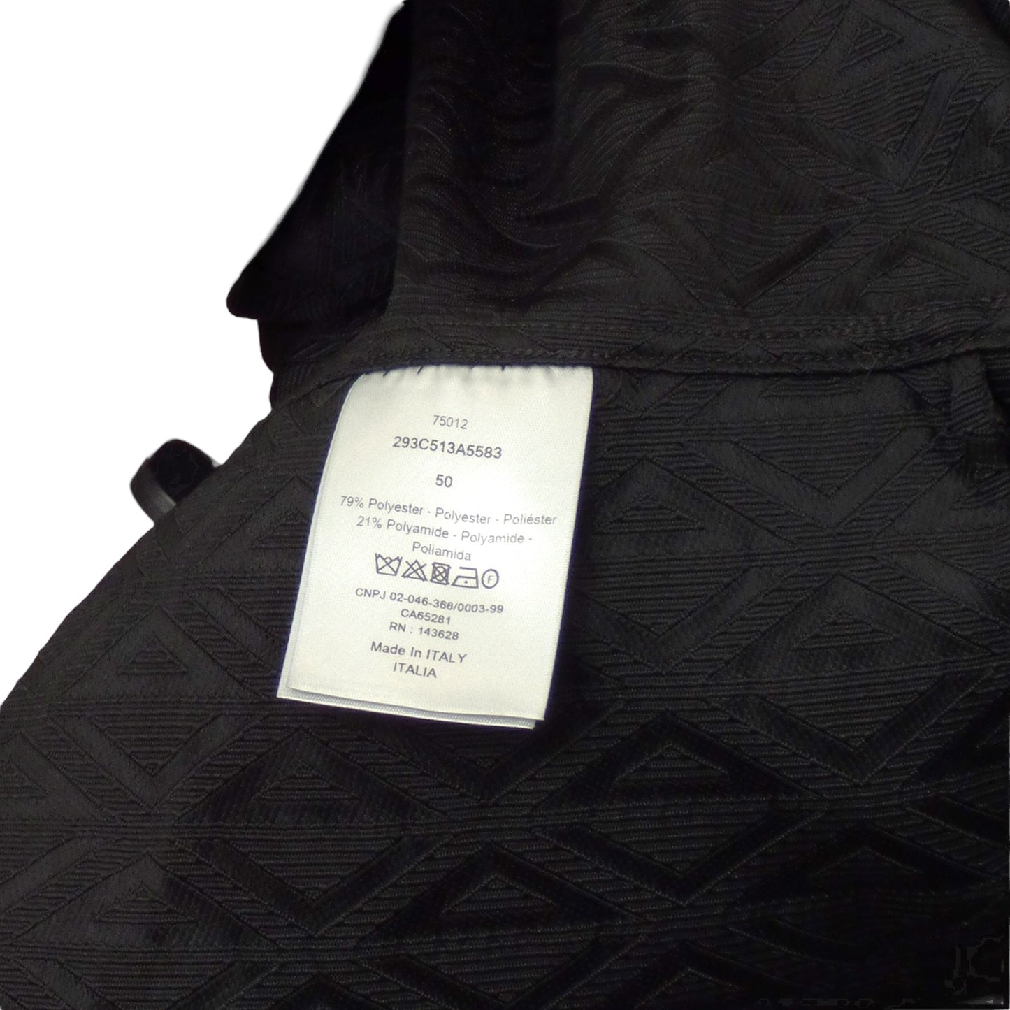 DIOR- Black Brocade Logo Jacket, Size Medium