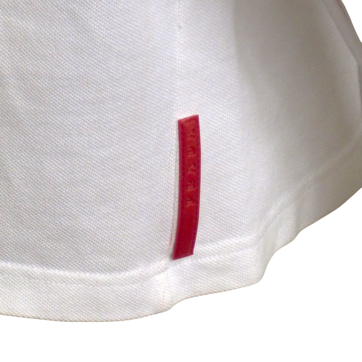 PRADA-White Cotton Pique Polo Shirt, Size 2XL