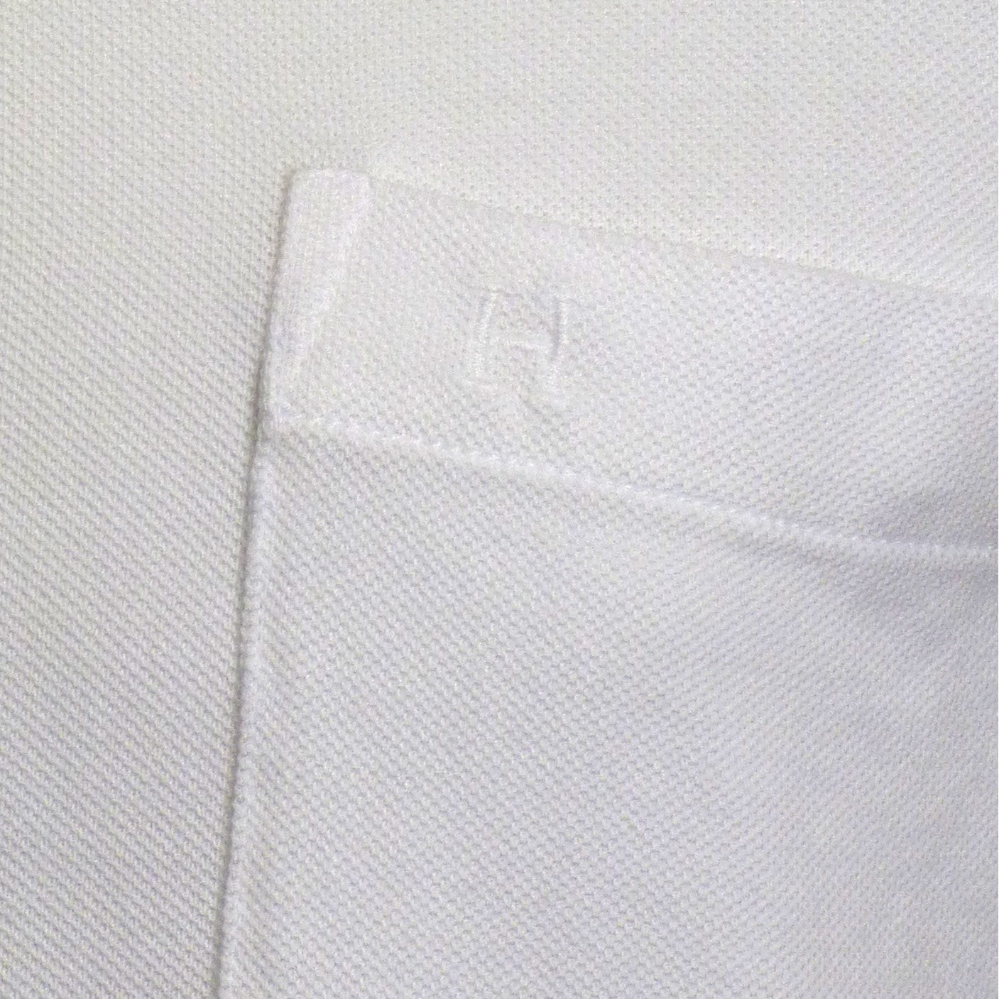 HERMES- White Cotton Pique Polo Shirt, Size XL