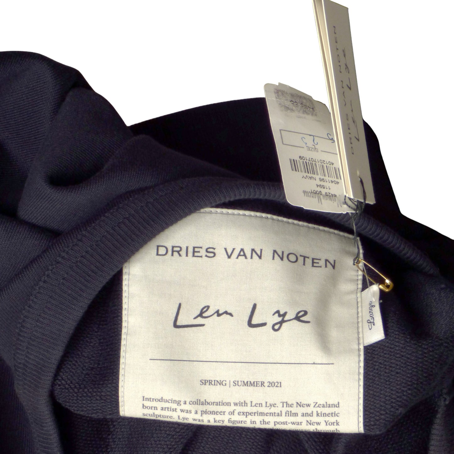 DRIES VAN NOTEN- NWT 2021 Len Lye Print Sweatshirt, Size Large