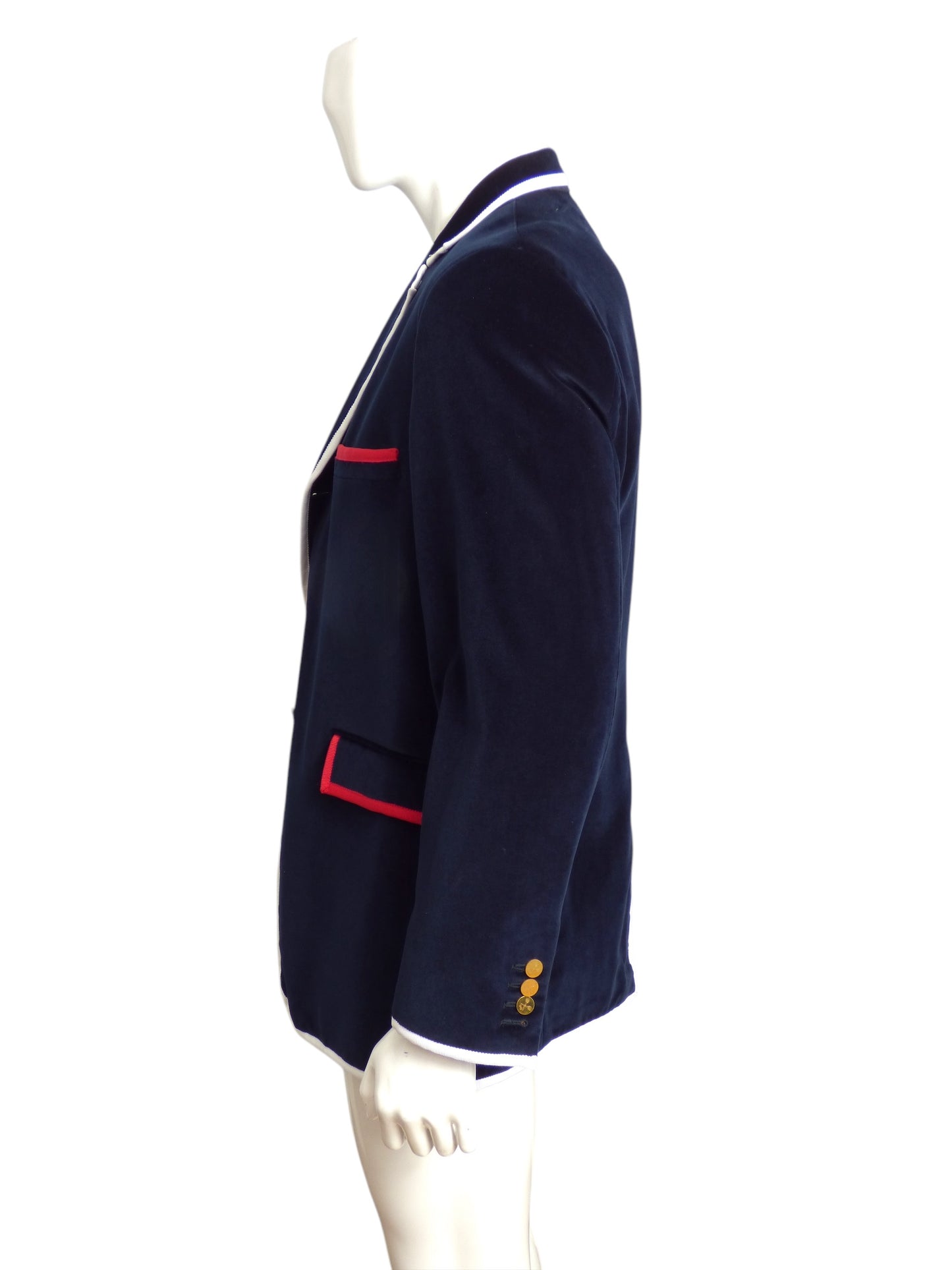 THOM BROWNE- 2009 Velvet & Grosgrain Ribbon Blazer, Size XL