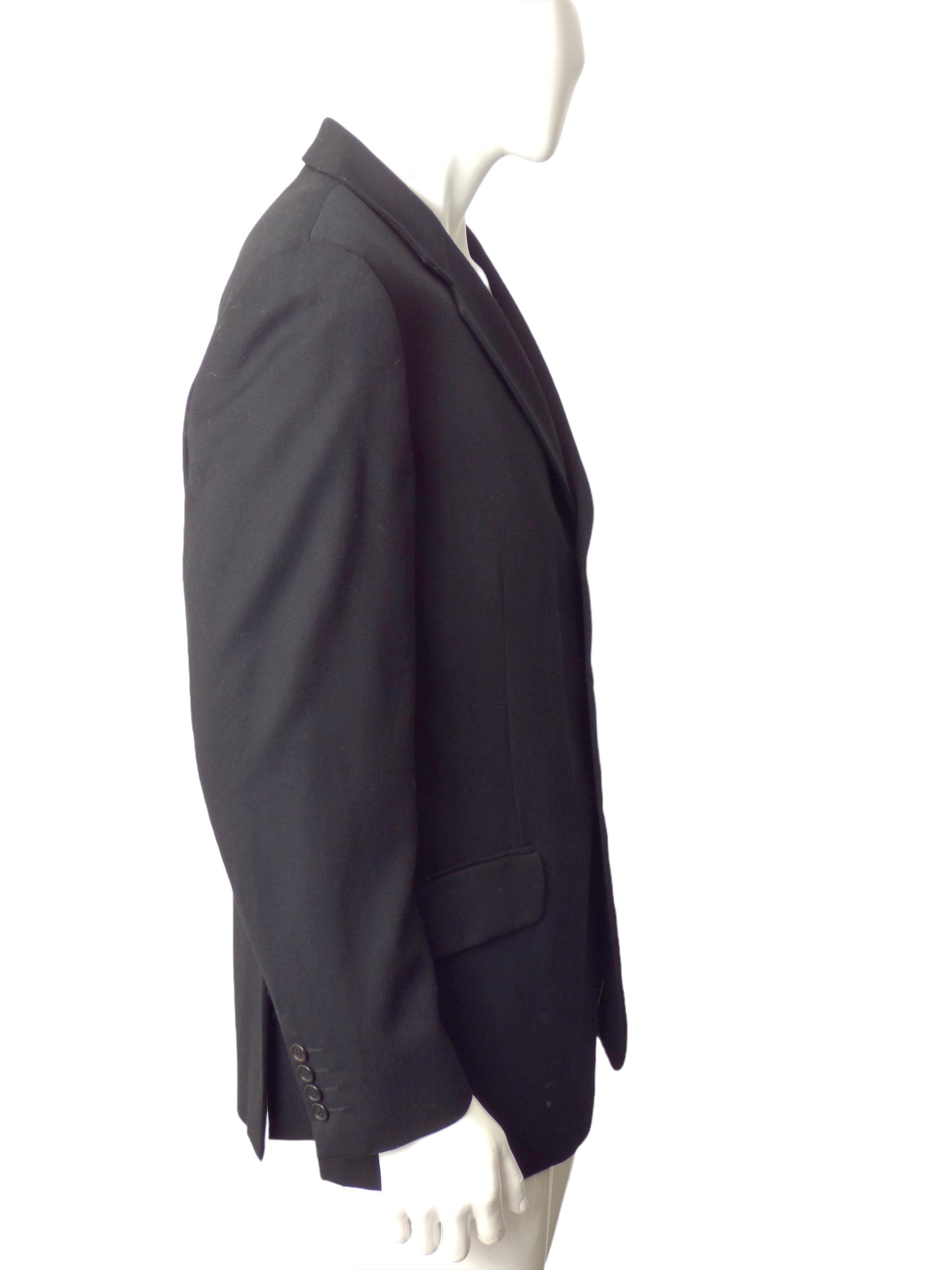 CHEAP & CHIC MOSCHINO- AS IS 1990s Black Wool Blazer, Size XL