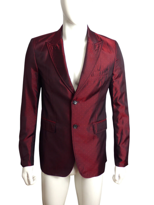 COMME DES GARCONS- NWT Red Dot Brocade Blazer, Size Medium