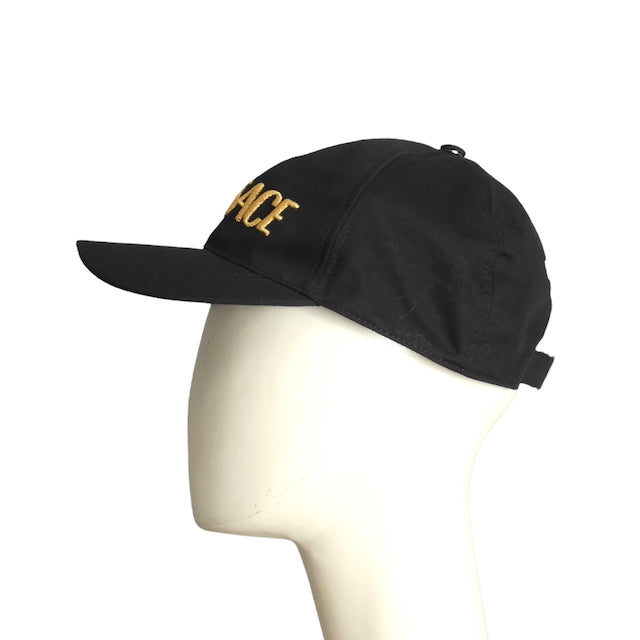 VERSACE-  NWT Black Embroidered Cap, Size 59