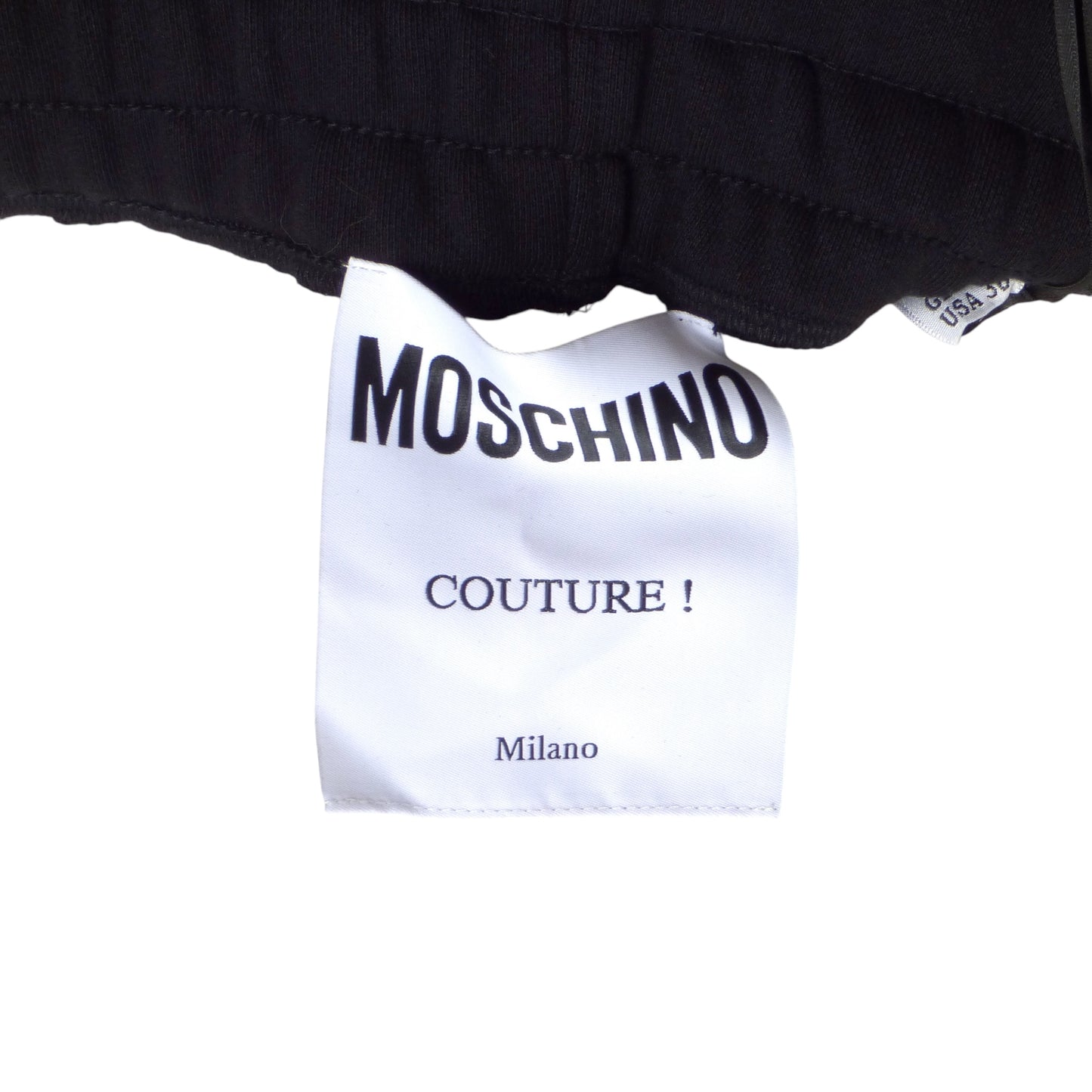 MOSCHINO COUTURE- NWT Black Graphic Print Athletic Shorts, XL