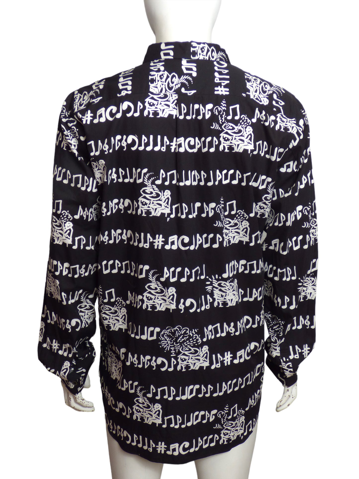 BLACK COMME DES GARCONS- NWT 2016 Cotton Print L/S Shirt, Size XL