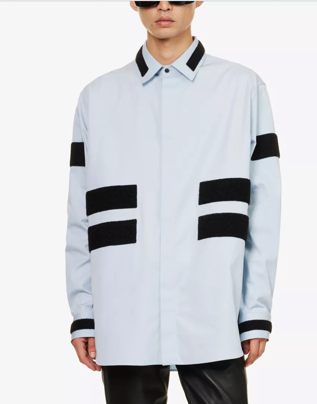 BALMAIN- NWT 2022 Cotton Applique L/S Shirt, Size XL