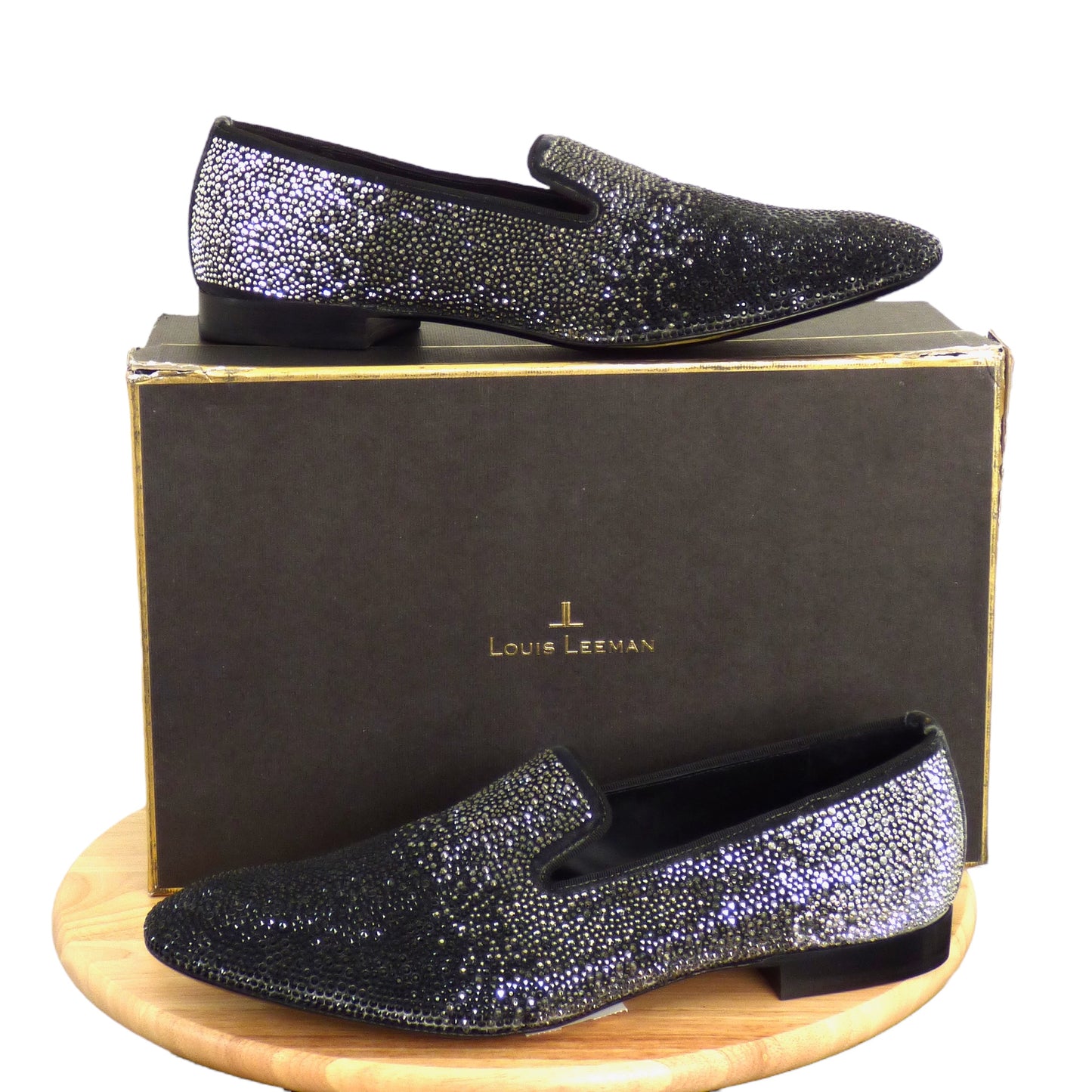 LOUIS LEEMAN- NIB Crystal Slippers, Size 13