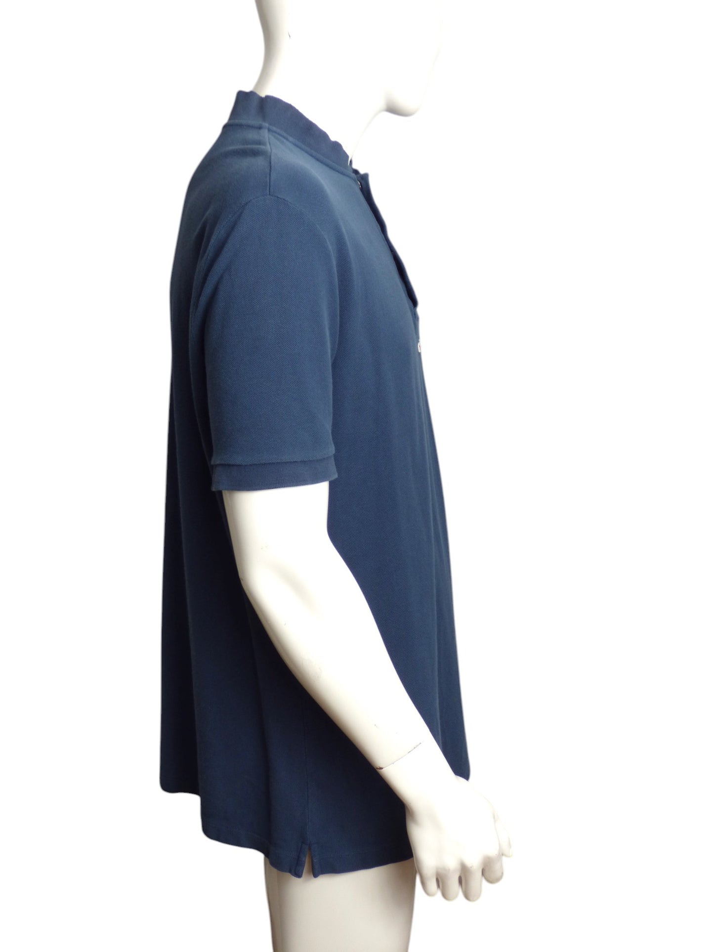 MAISON MARGIELA- Blue Cotton S/S Polo Shirt, Size 2XL