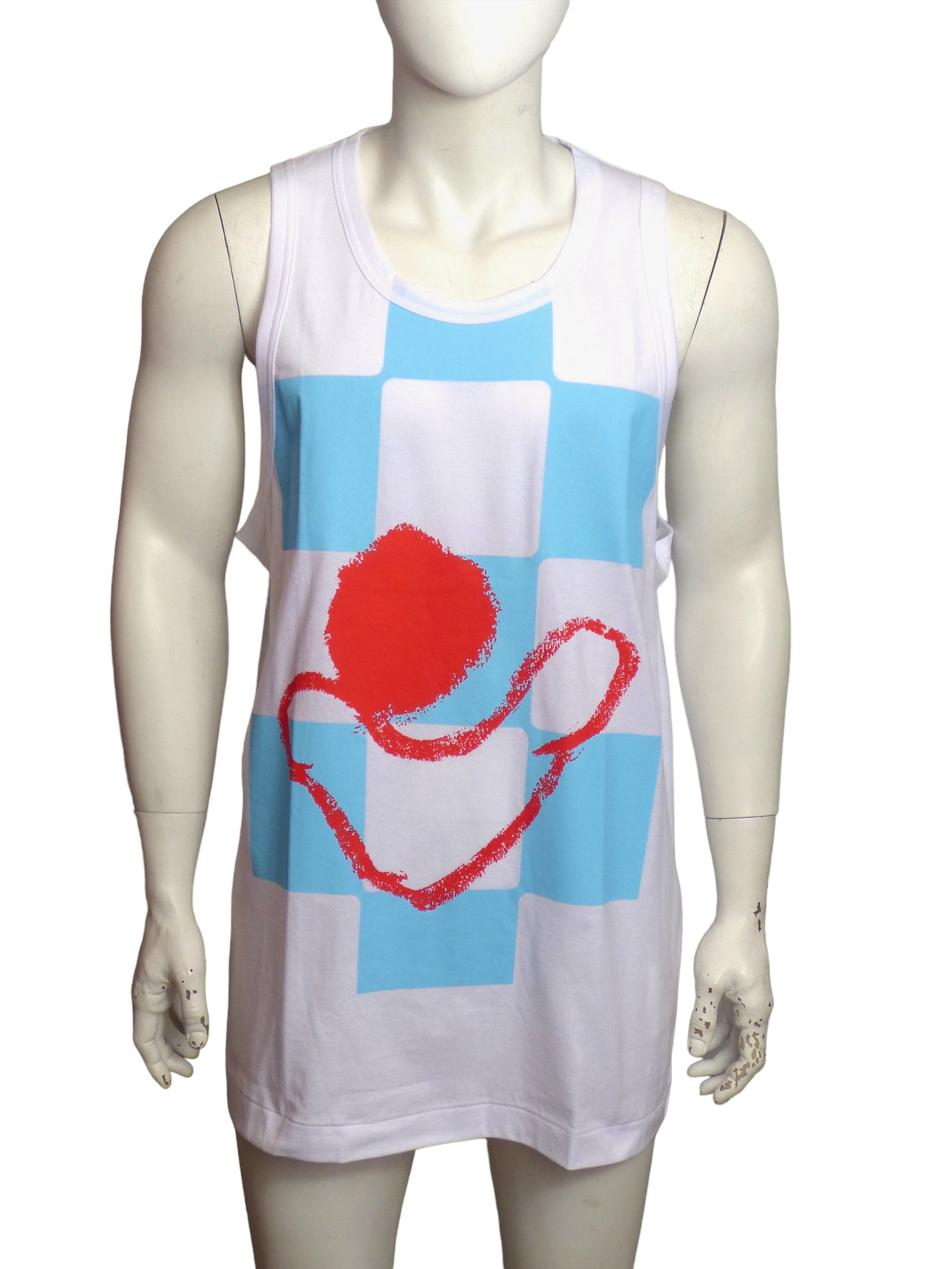 COMME DES GARCONS HOMME PLUS- NWT 2022 Cotton Print Tank Top, Size XL