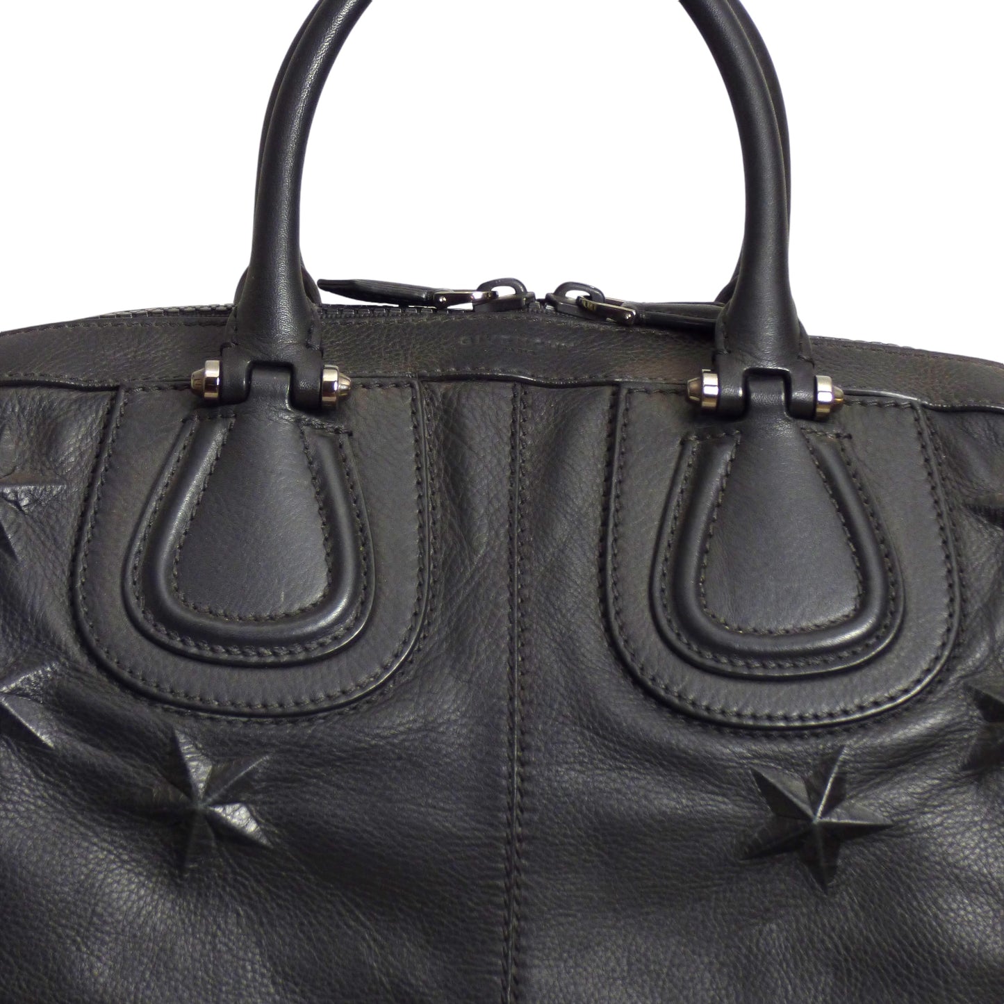 GIVENCHY- 2014 Calfskin Star Embossed Studded Nightingale Bag