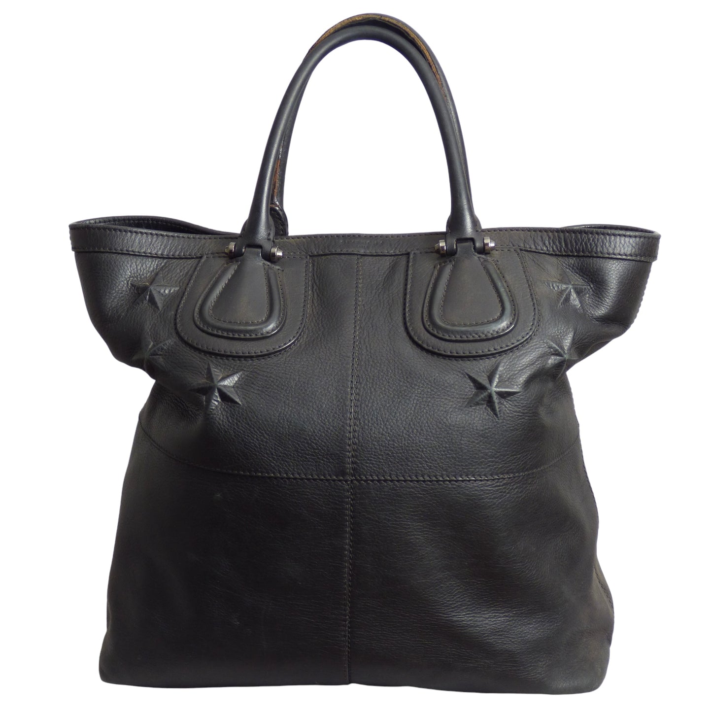 GIVENCHY- 2014 Calfskin Star Embossed Studded Nightingale Tote