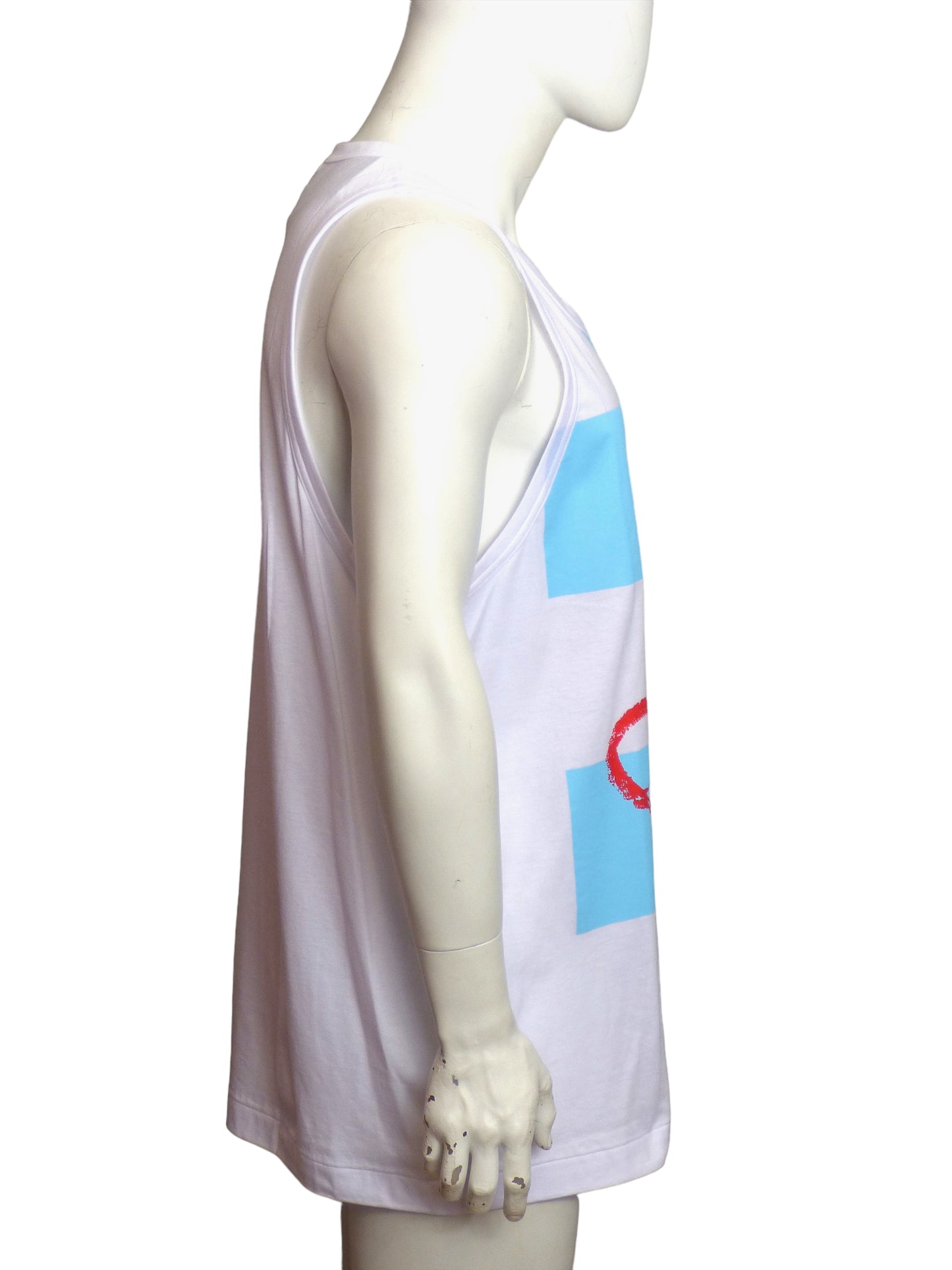 COMME DES GARCONS HOMME PLUS- NWT 2022 Cotton Print Tank Top, Size XL