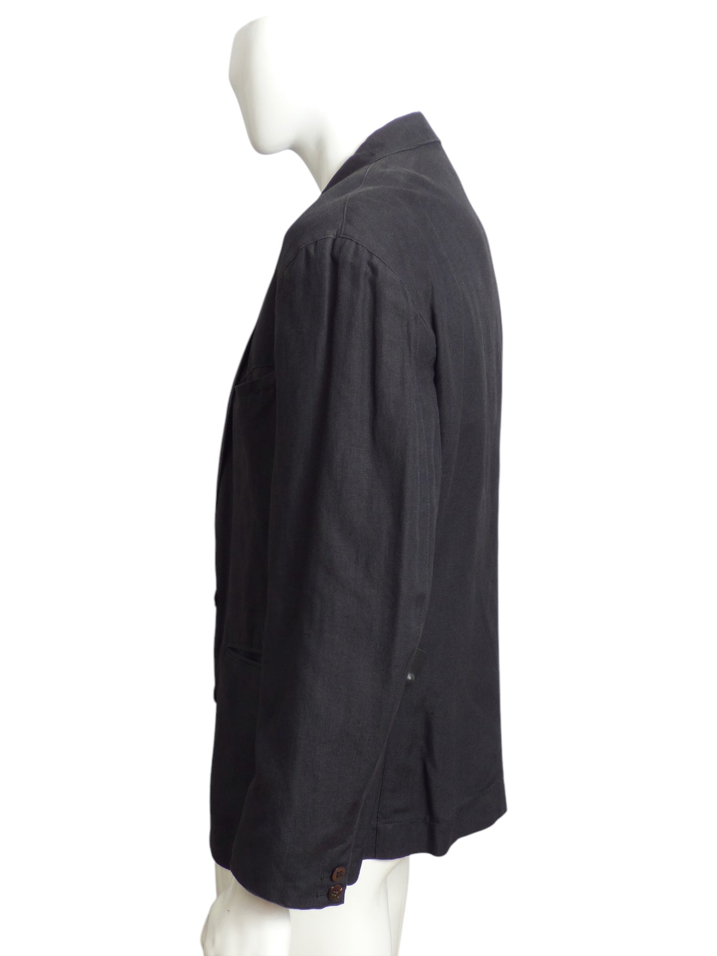 CLAUDE MONTANA- 1980s Black Rayon Blazer, Size Large