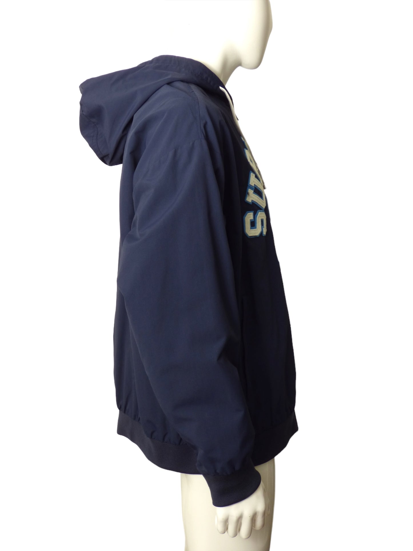 SUPREME x Supplex- 2023 NWT Navy Appliqué Hooded Track Jacket, Size XL