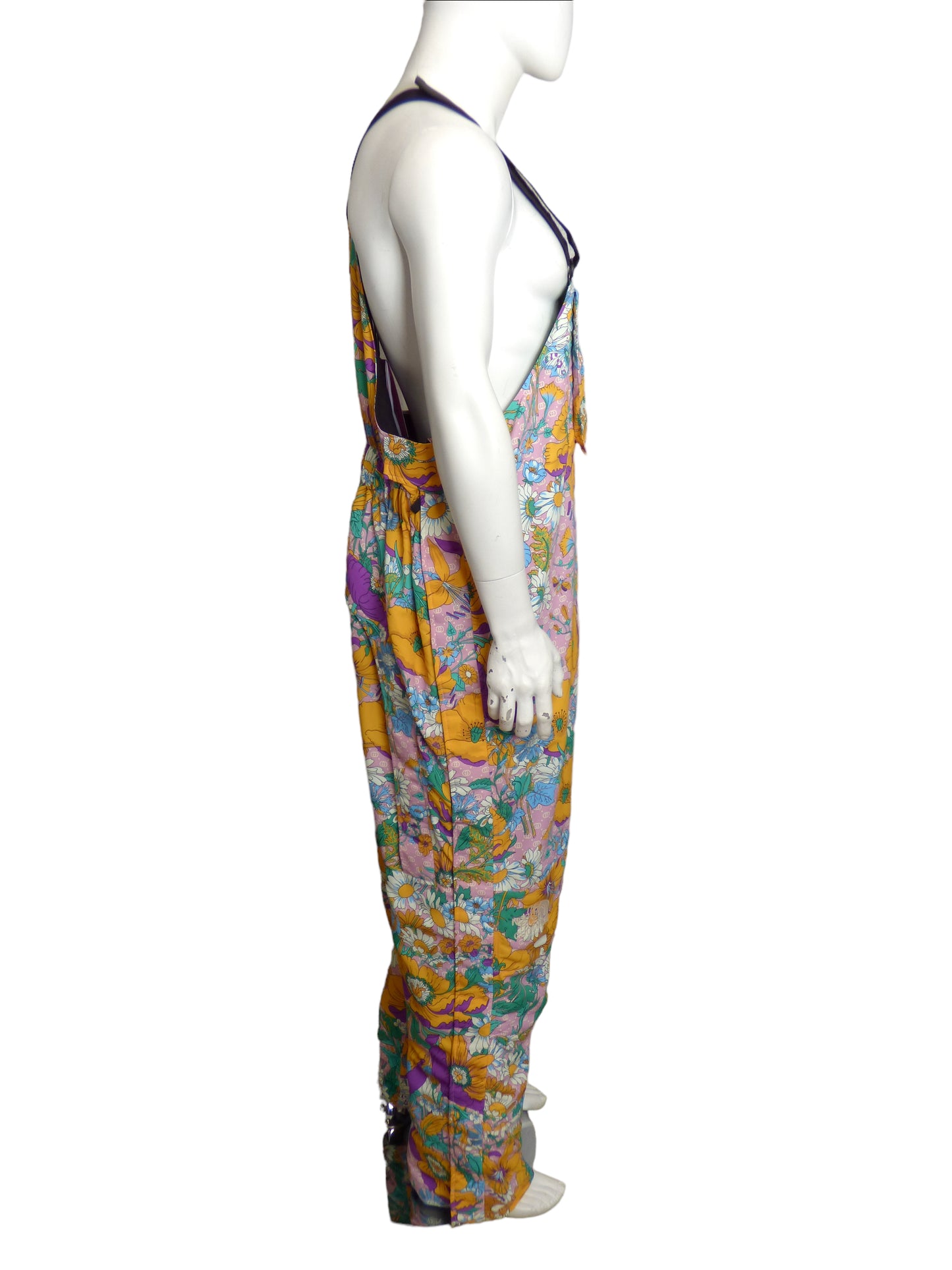 GUCCI x NORTH FACE- 2022 Floral Print Snow Jumpsuit, Size Medium