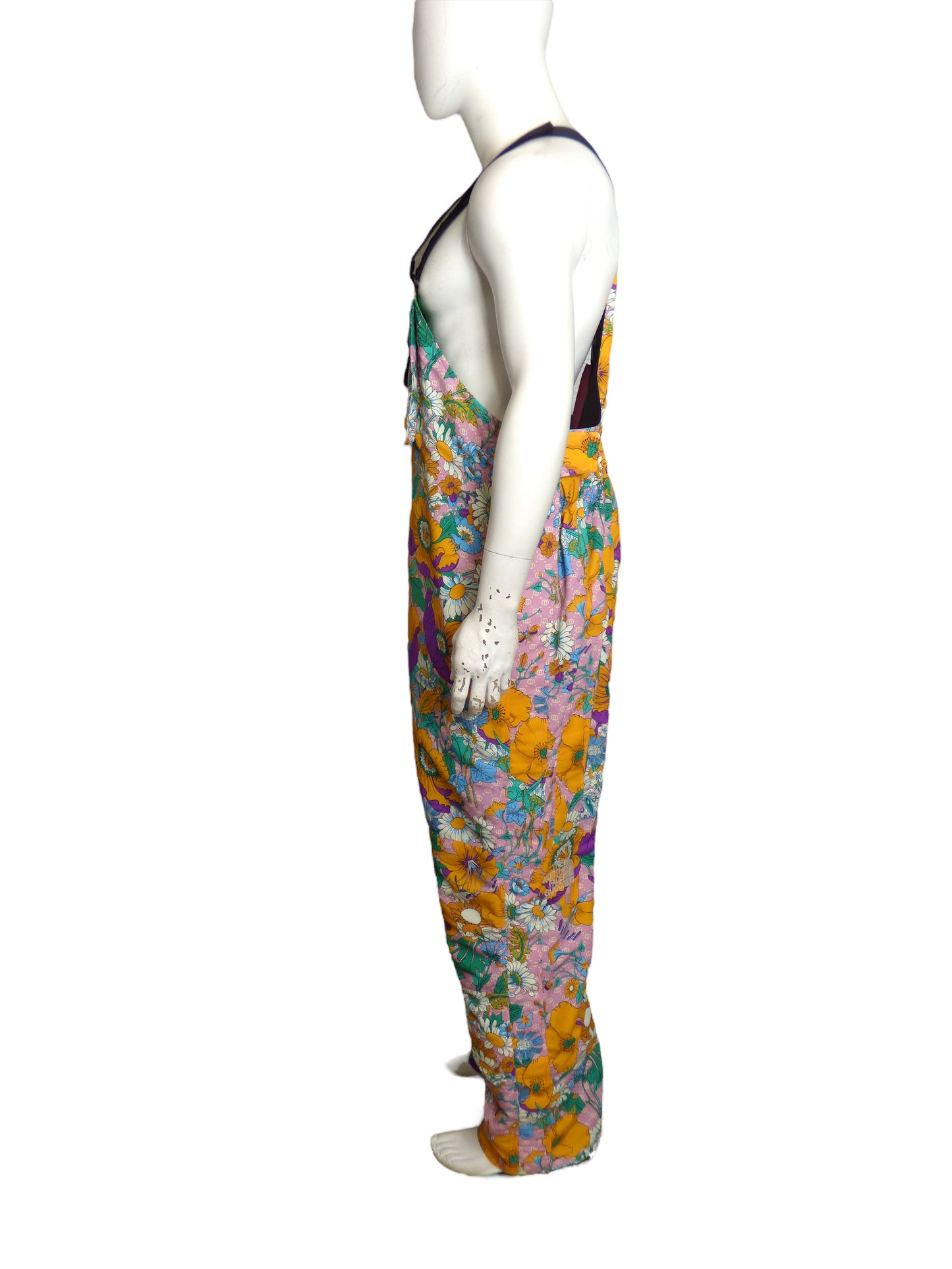 GUCCI x NORTH FACE- 2022 Floral Print Snow Jumpsuit, Size Medium